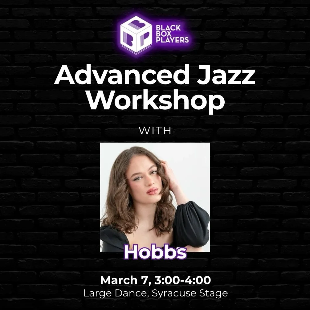 This Friday!! The beautiful Hobbs will be teaching an Advanced Jazz Workshop on March 7 at 3:00 in Large Dance 🪩✨ Anyone is welcome so bring your friends and be ready to bust some moves!