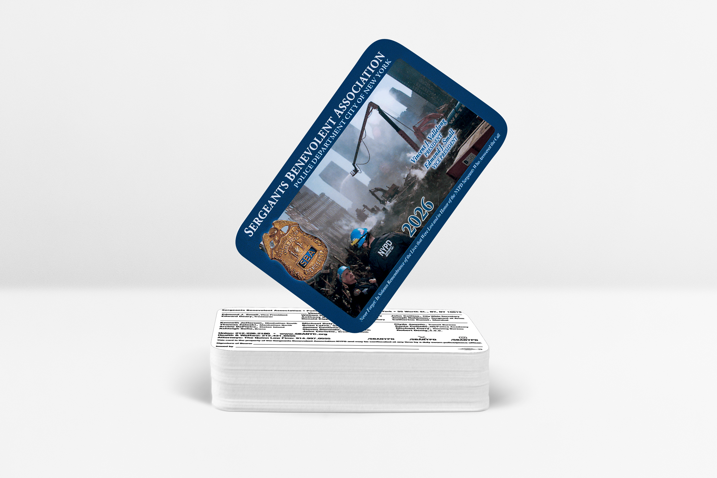 2026 (SBA) Sergeant Benevolent Association PBA Card - Replica Movie Prop