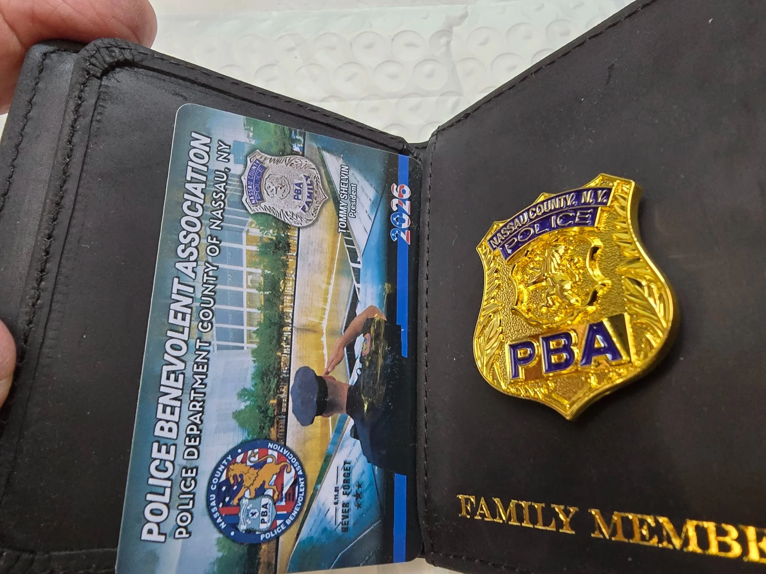 Nassau County Wallet Badge and PBA 2026 Card