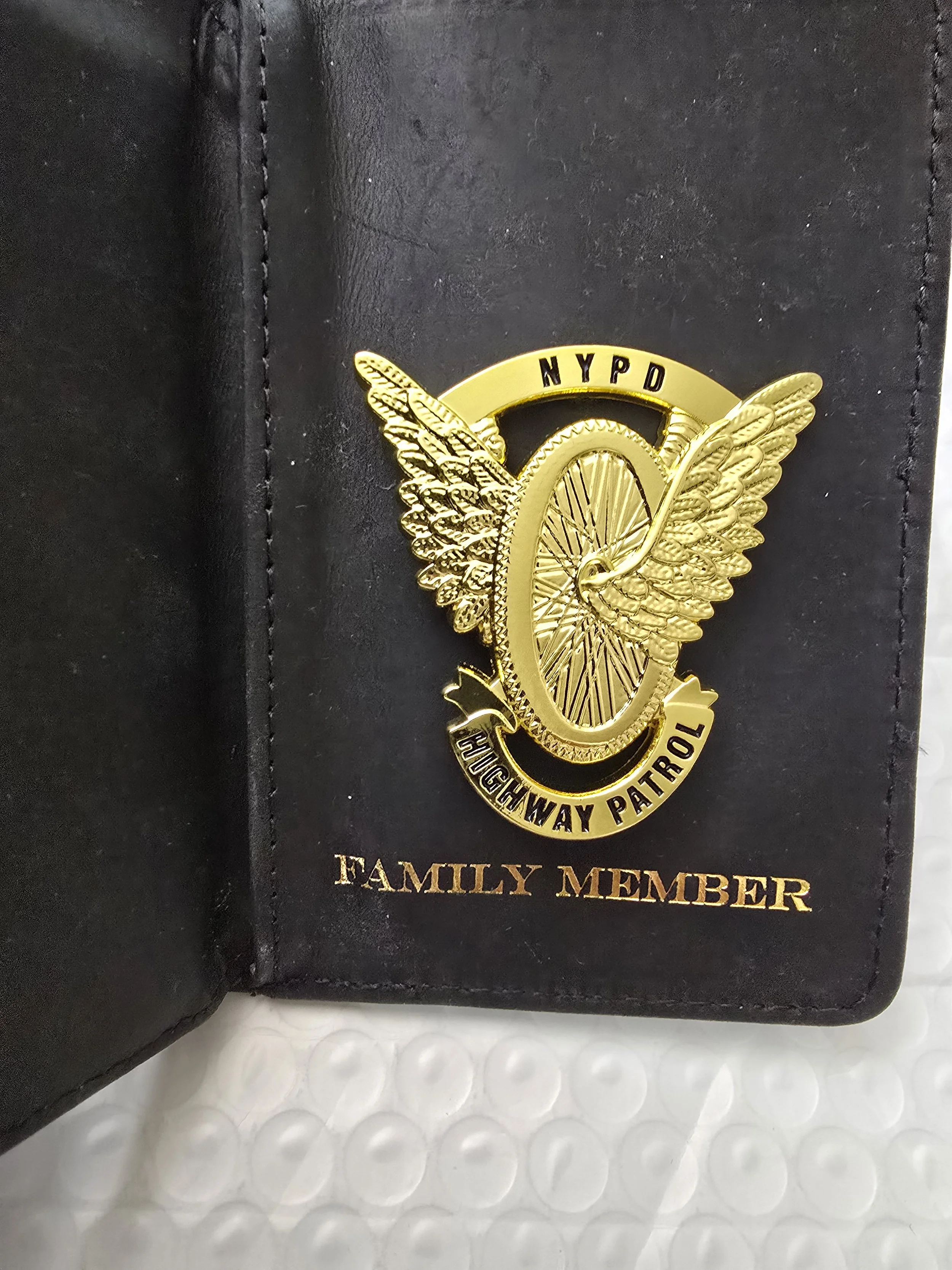 NYPD Highway Patrol Badge with 2.25" Wallet and PBA Card