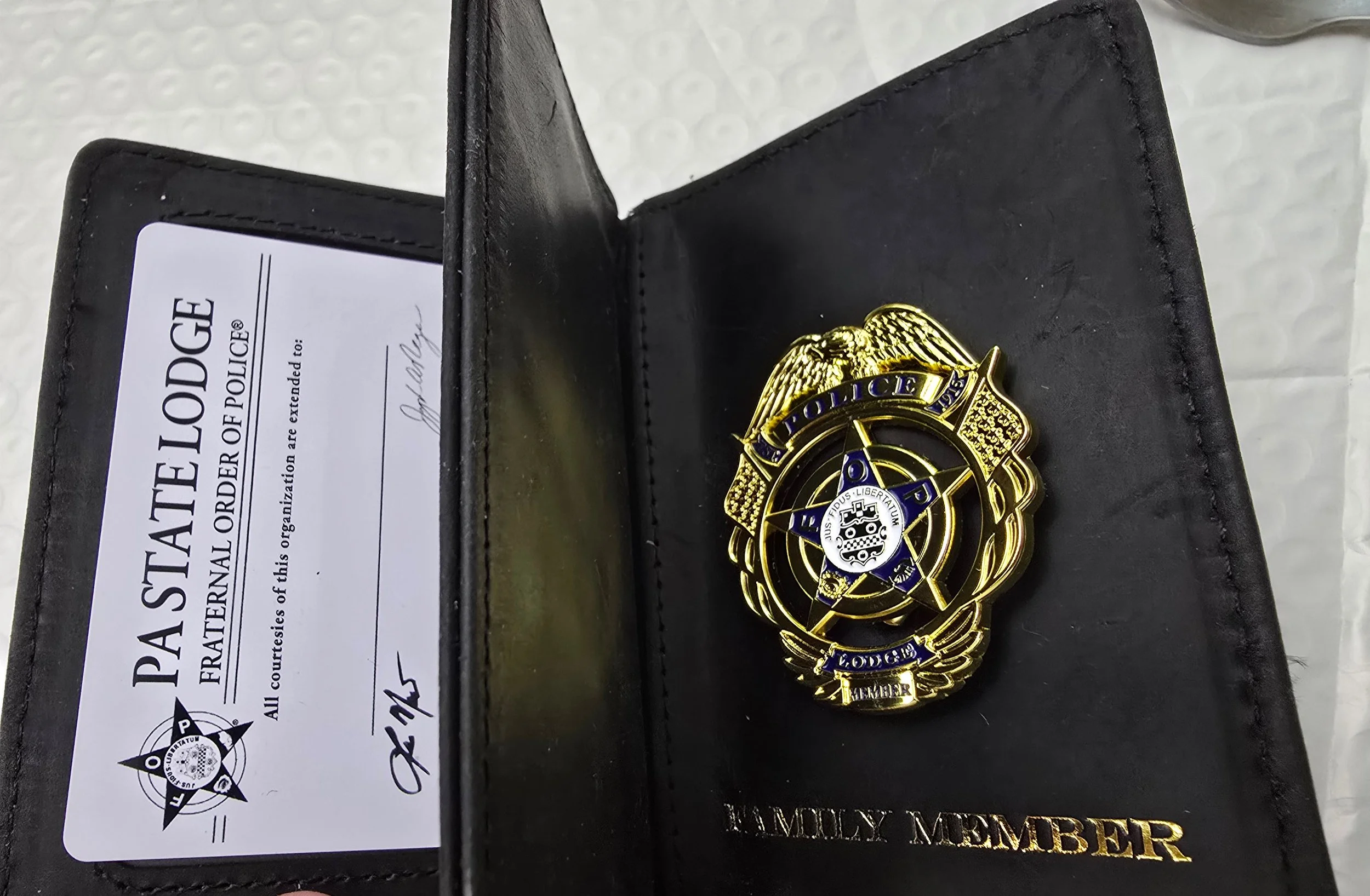 F.O.P. Member Wallet, badge and PA State FOP Card