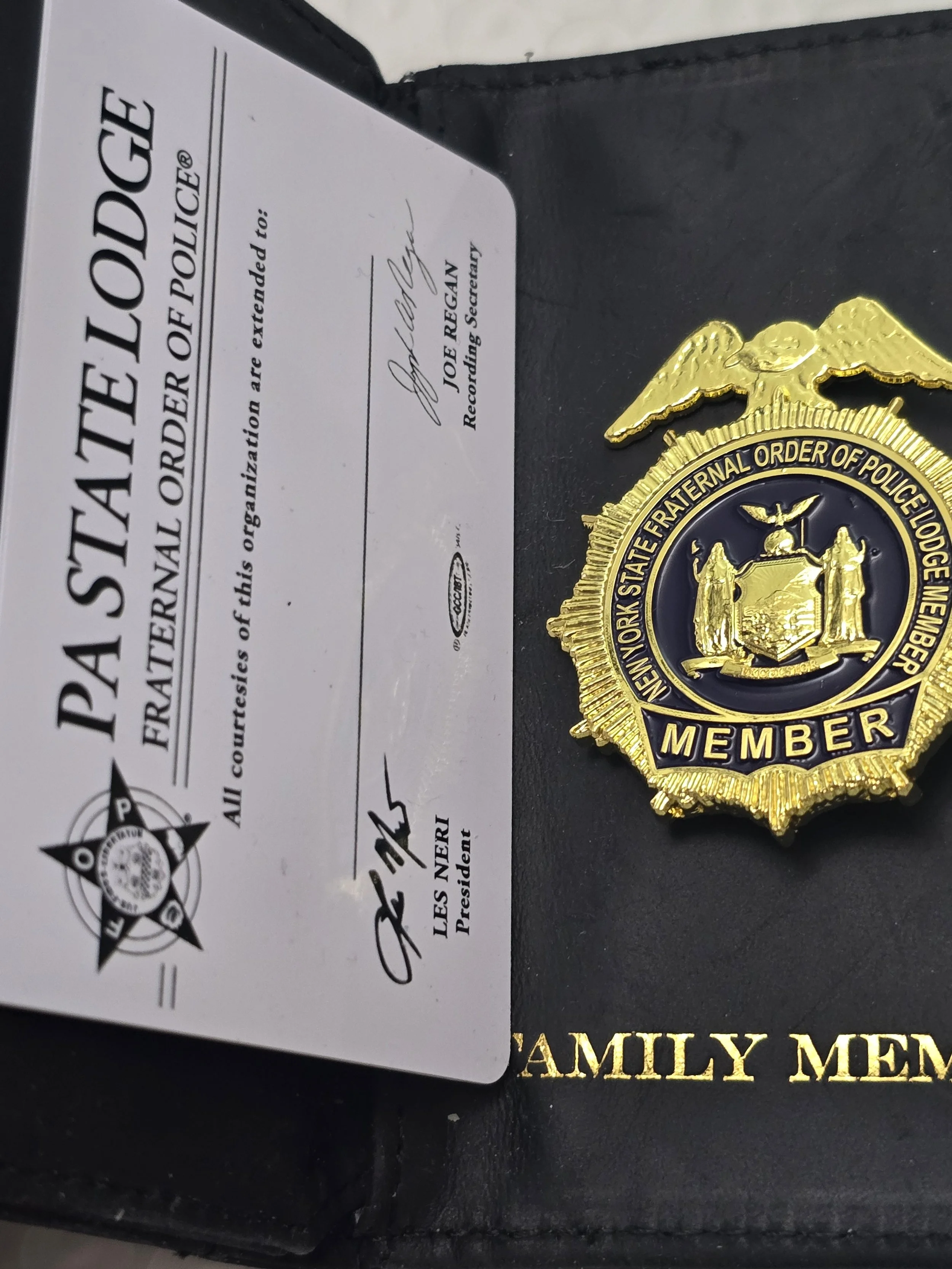 NY State FOP Member Wallet with Badge and Card