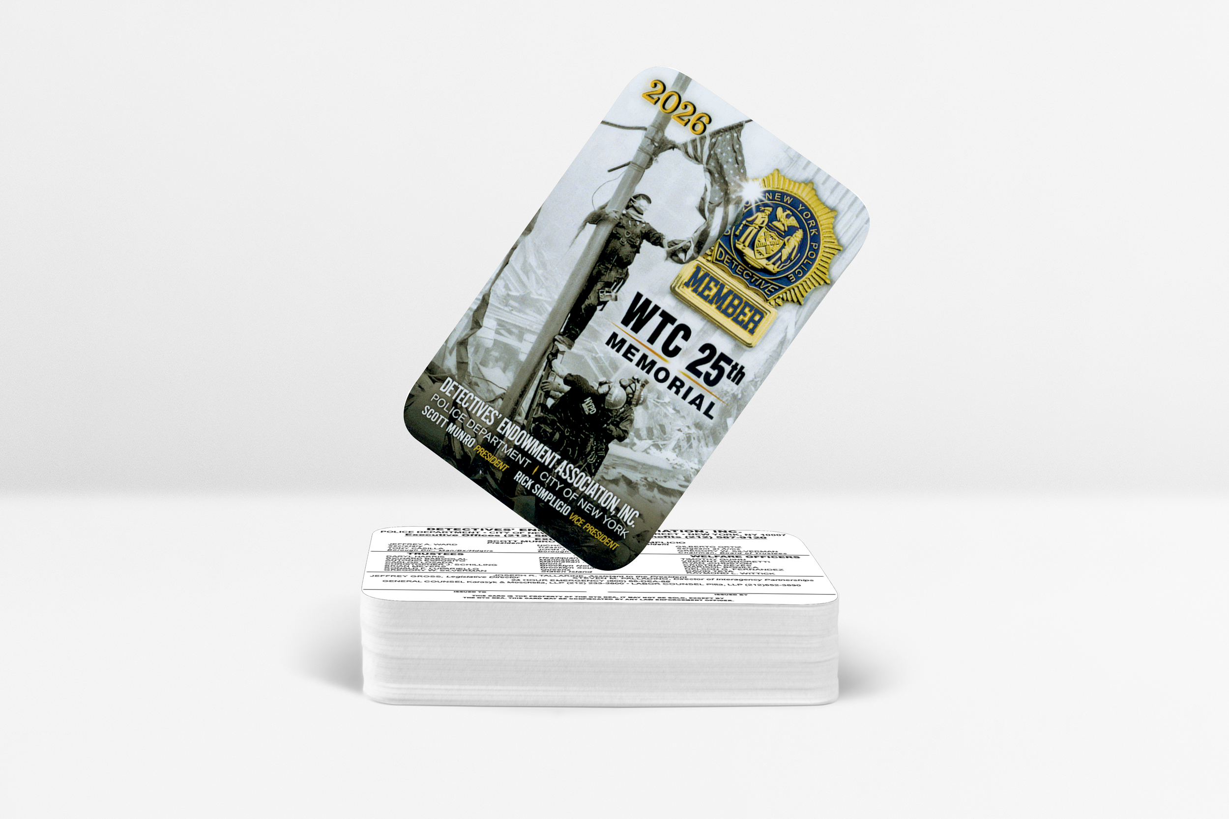 2026 (DEA) Detective Endowment Association PBA Card - Member - Replica Movie Prop