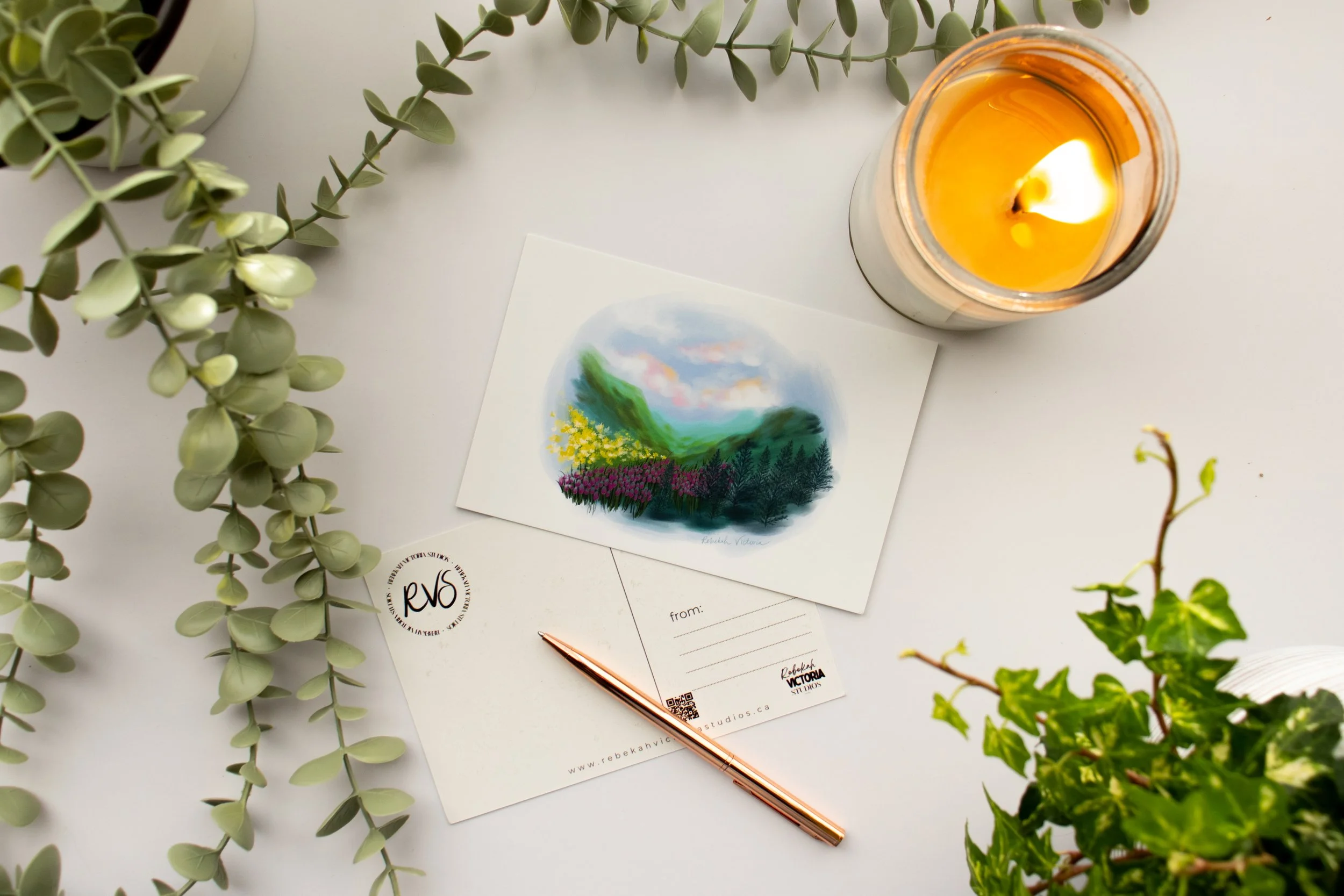 Canadian Wildflowers Set of 3 Prints: 4 x 6 High-quality art postcard. Frameable. Matte finish.