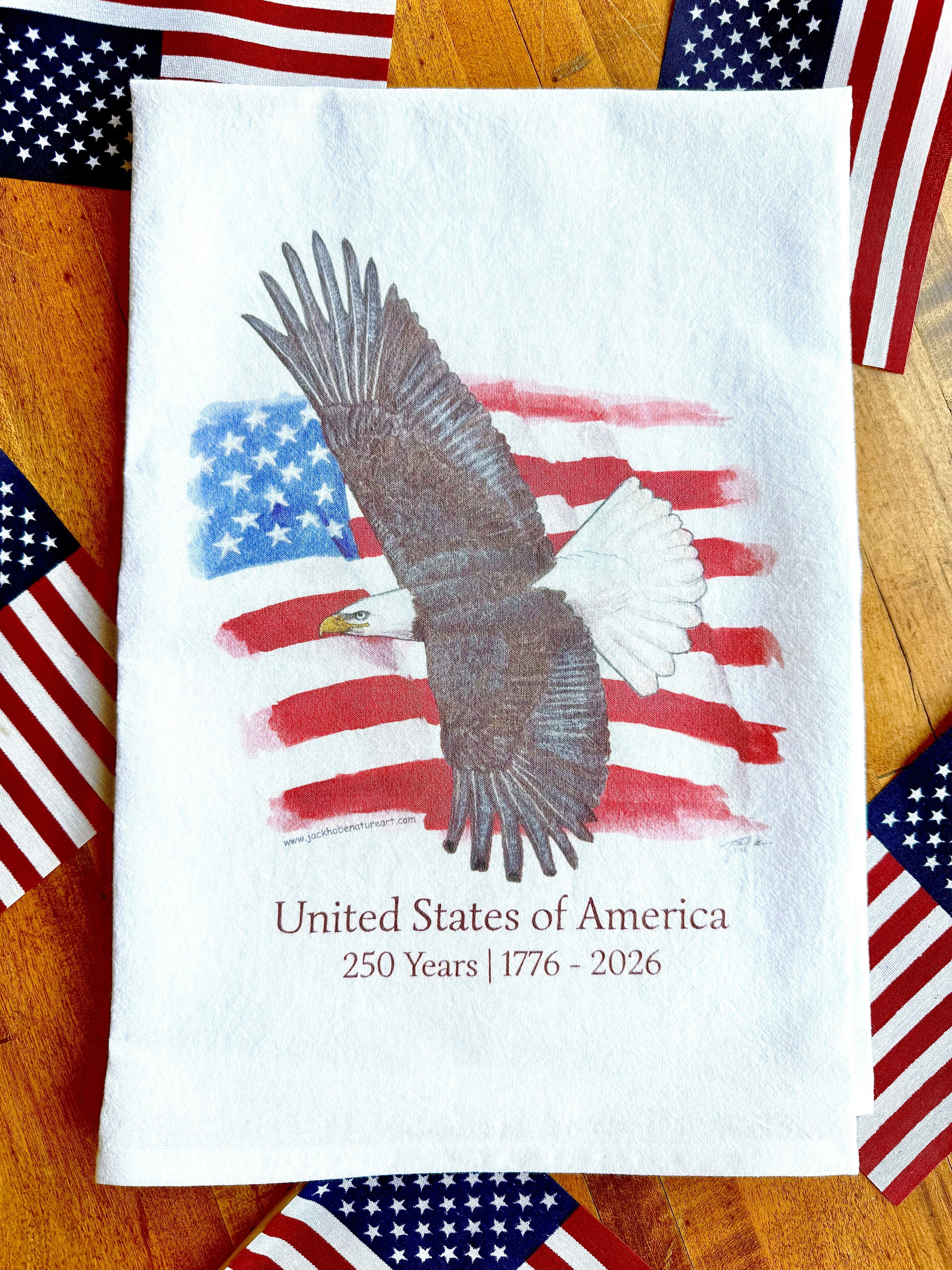 Bald Eagle (USA 250 Special Edition) Flour Sack Tea Towel
