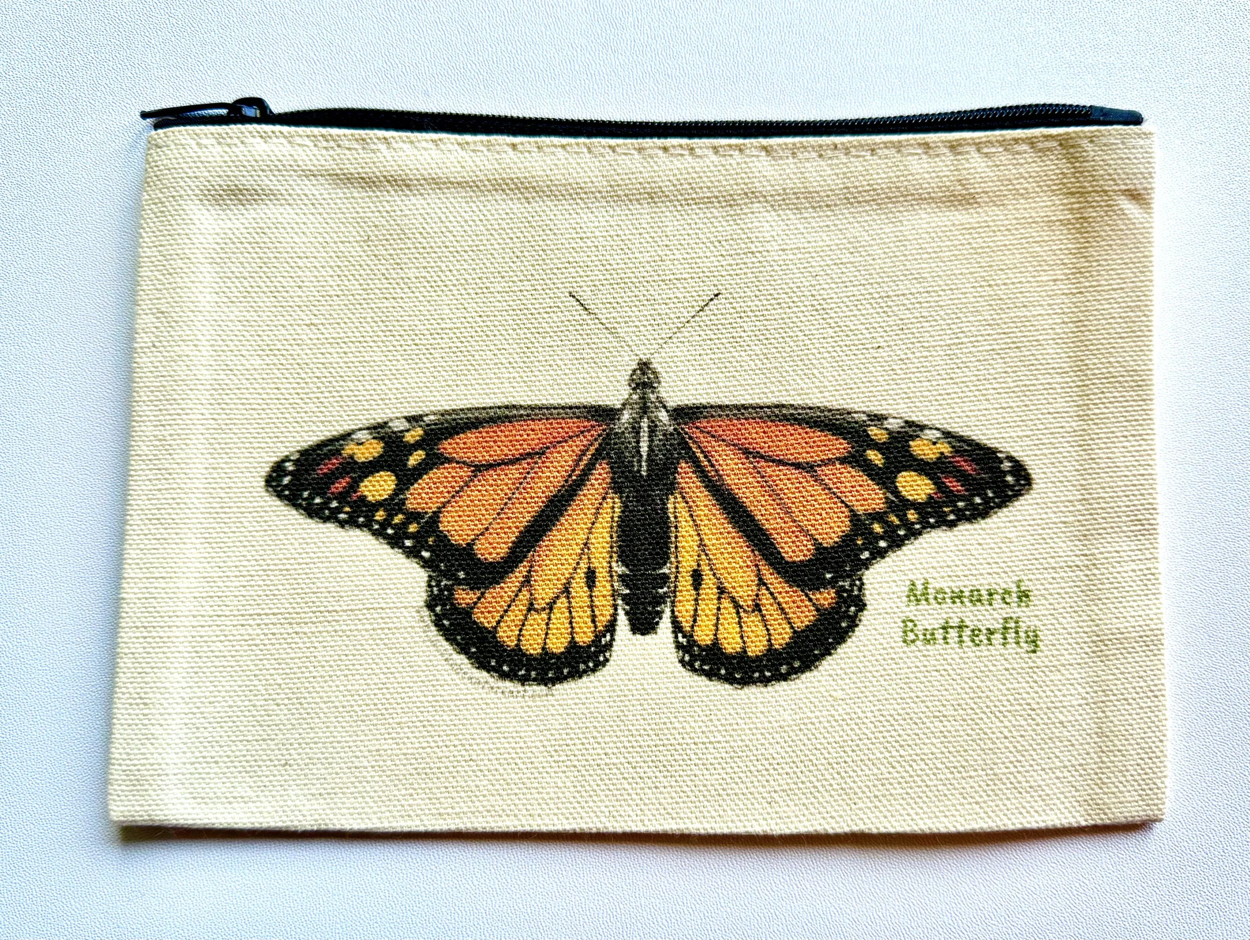 Monarch Butterfly Zipper Pouch