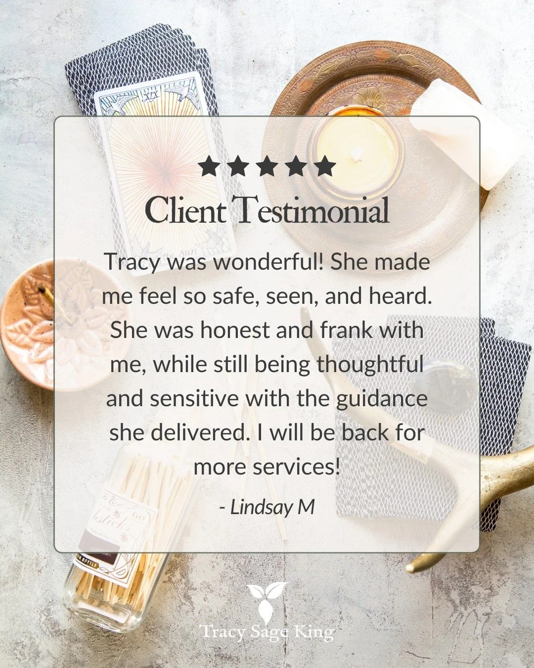 Sometimes the clarity is already inside you. You just need space to hear it.

These sessions combine intuitive insight with grounded support to help you reconnect with your inner wisdom and move forward with confidence.

Come with your questions. Lea
