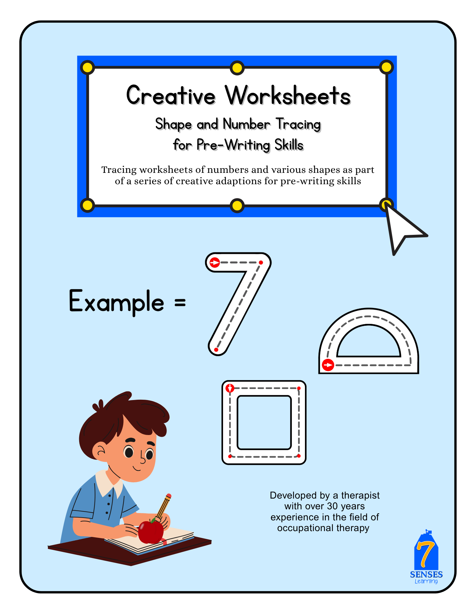 Shape and Number Tracing for Pre-Writing Skills