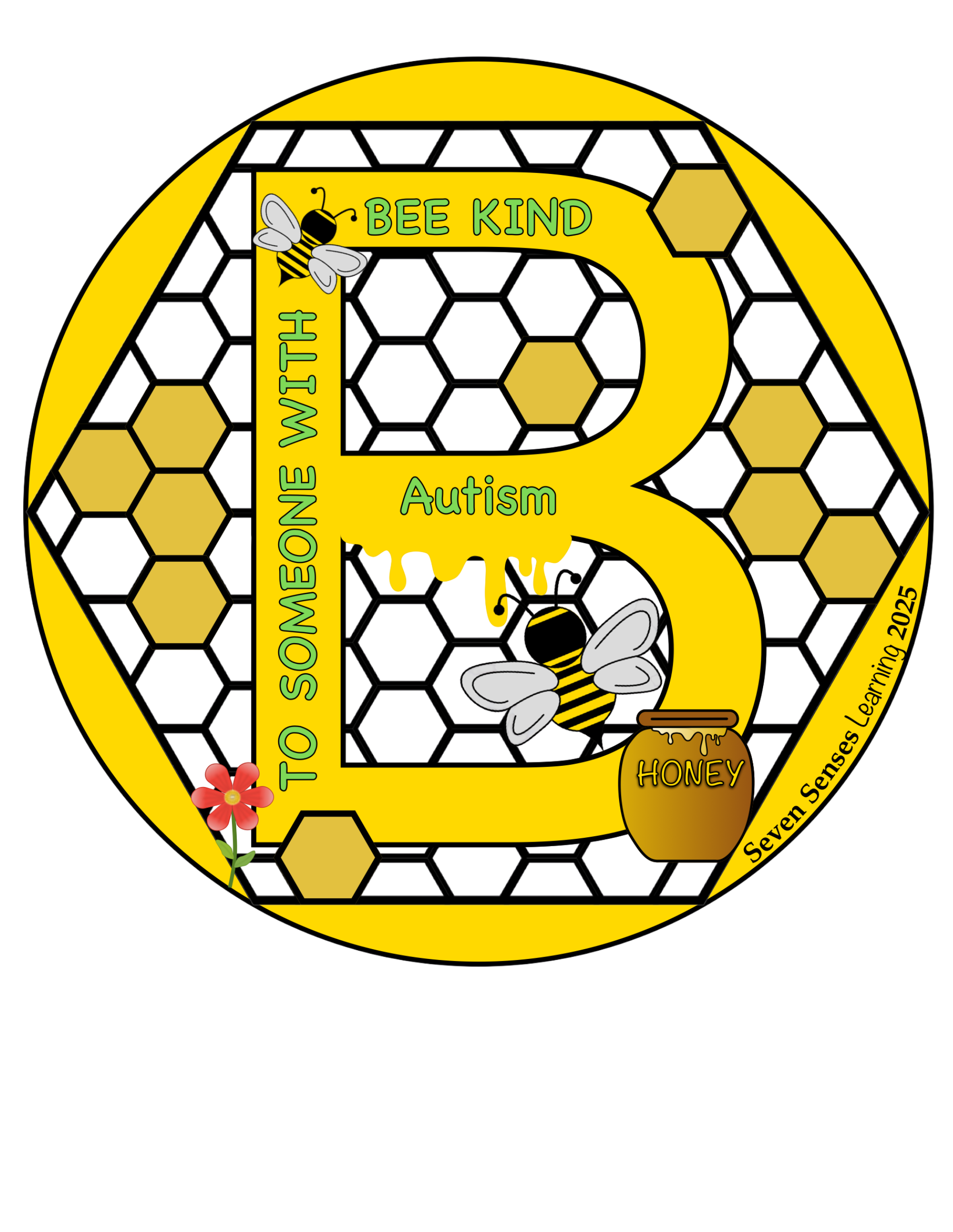 Bee Kind to Someone with Autism, 4"