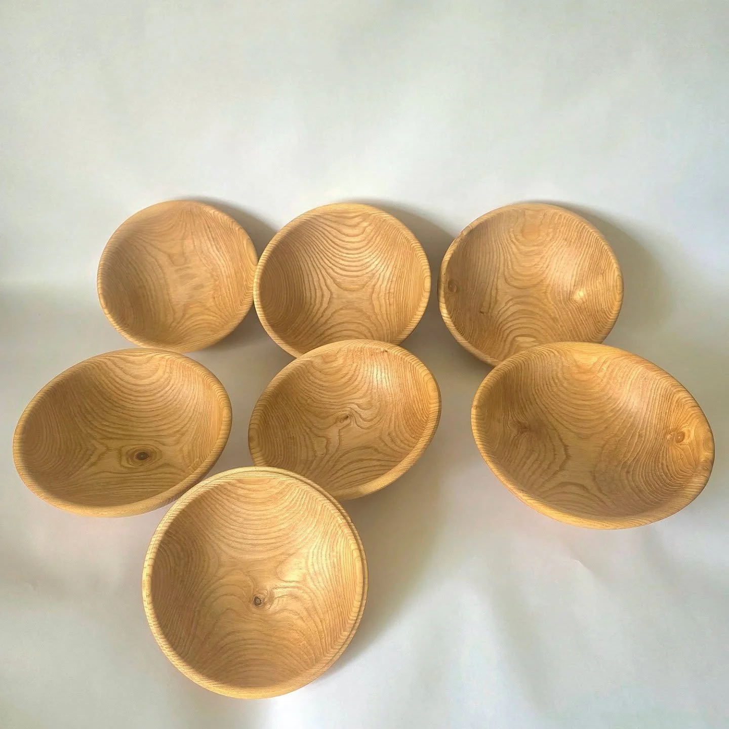 Handcrafted to last, these bowls preserve the character of ash, a wood species disappearing from our landscape. This wood came from Franklin, Vermont, after the trees were cut down by a tree service and left on the side of the road. I aimed to create