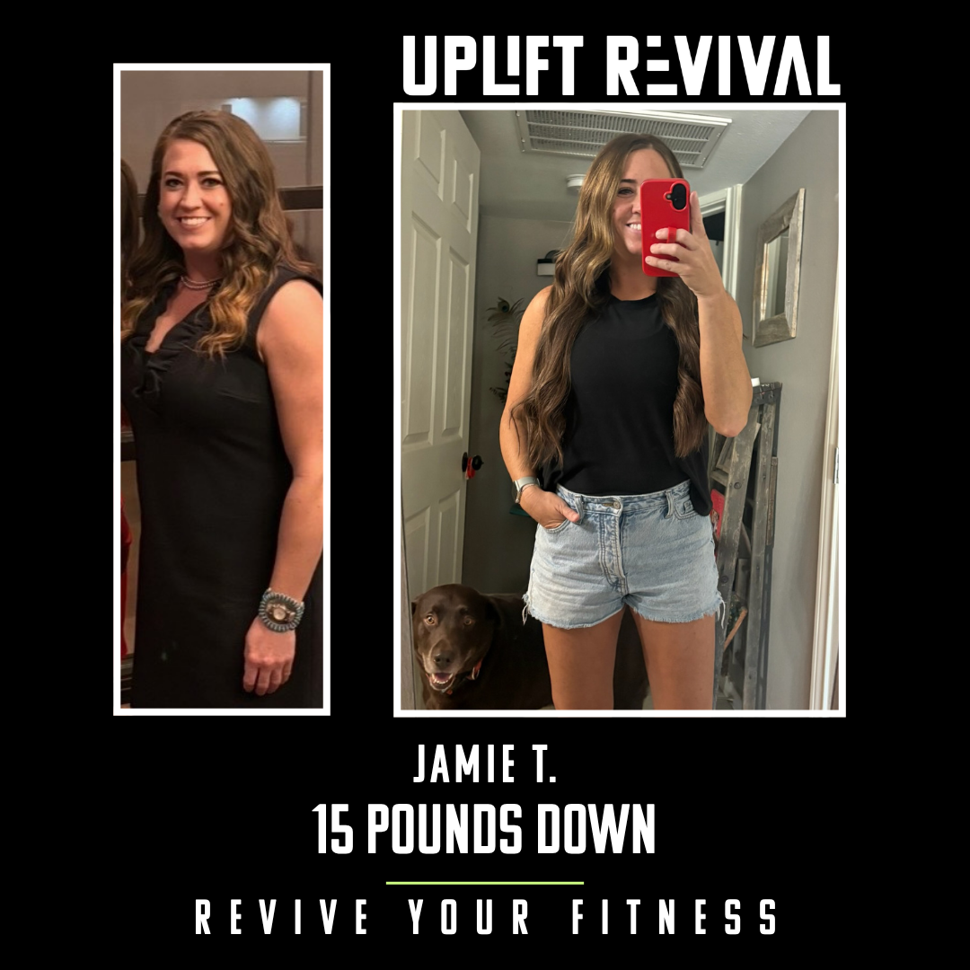 Jamie lost weight by working out at Lubbock's Uplift Revival gym.