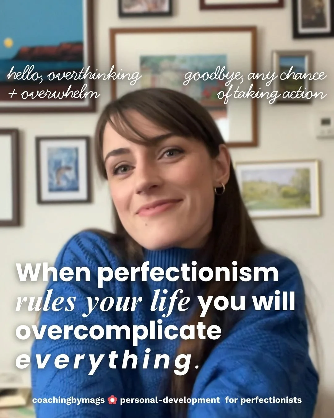 Let the one thing that doesn&rsquo;t have to be complicated be this.  It&rsquo;s really the first big step you can take, because ironically &ldquo;overcoming perfectionism&rdquo; is the first thing that you have to stop being a perfectionist about.

