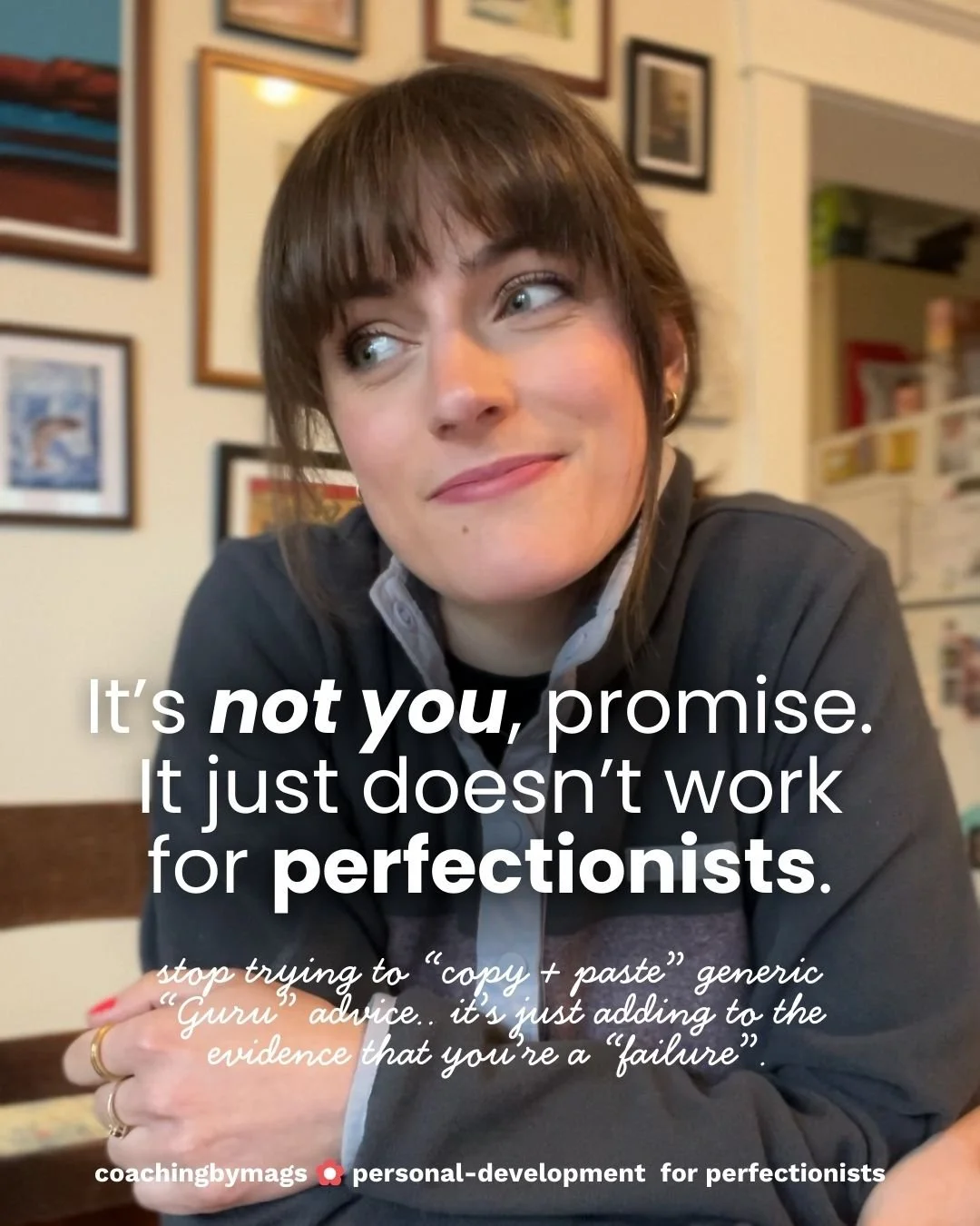 All the well-meaning advice&hellip; all the &ldquo;experts&rdquo; who misunderstand most of us&hellip; sigh.

The ONLY advice that I find is universally applicable to perfectionists is: you need to make it work for you.

And I know that&rsquo;s not s