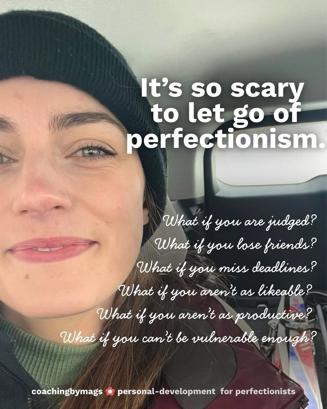Just a few fears that I&rsquo;ve personally experienced

It&rsquo;s scary BUT 100% worth it. When perfectionism no longer rules your life, you have the freedom to BE YOU.

If you&rsquo;ve never experienced that before, its very very refreshing.

It&r