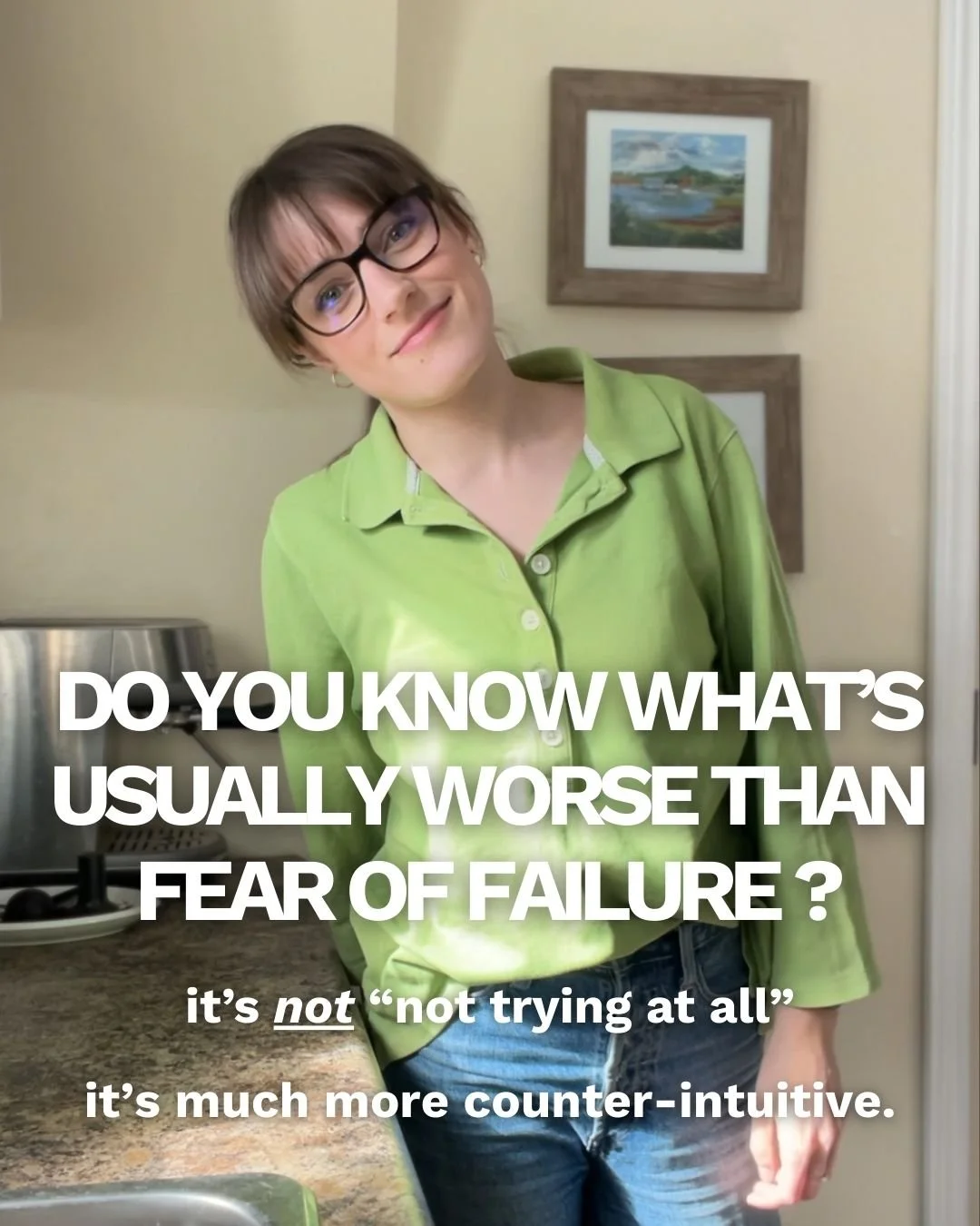 &amp; this is why people get stuck with perfectionism... because it is so counter-intuitive. 

Especially if all you're hearing is that perfectionists "just want everything to be perfect" ~ that's so off base + so unhelpful. 

Perfectionism