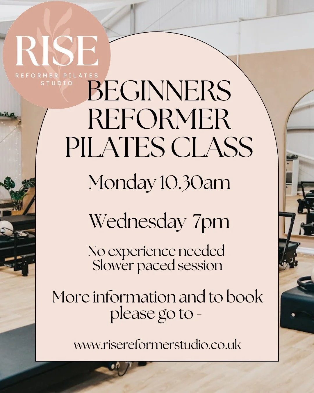 💛NEW Monday morning beginners class 10.30am with Rose💛
Please reach out if you'd like more information or go to our website to book - www.risereformerstudio.co.uk 👏✨