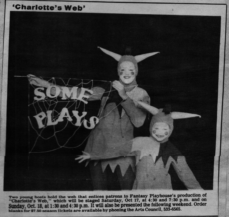 Newspaper Advert for "Charlotte's Web" (1987)