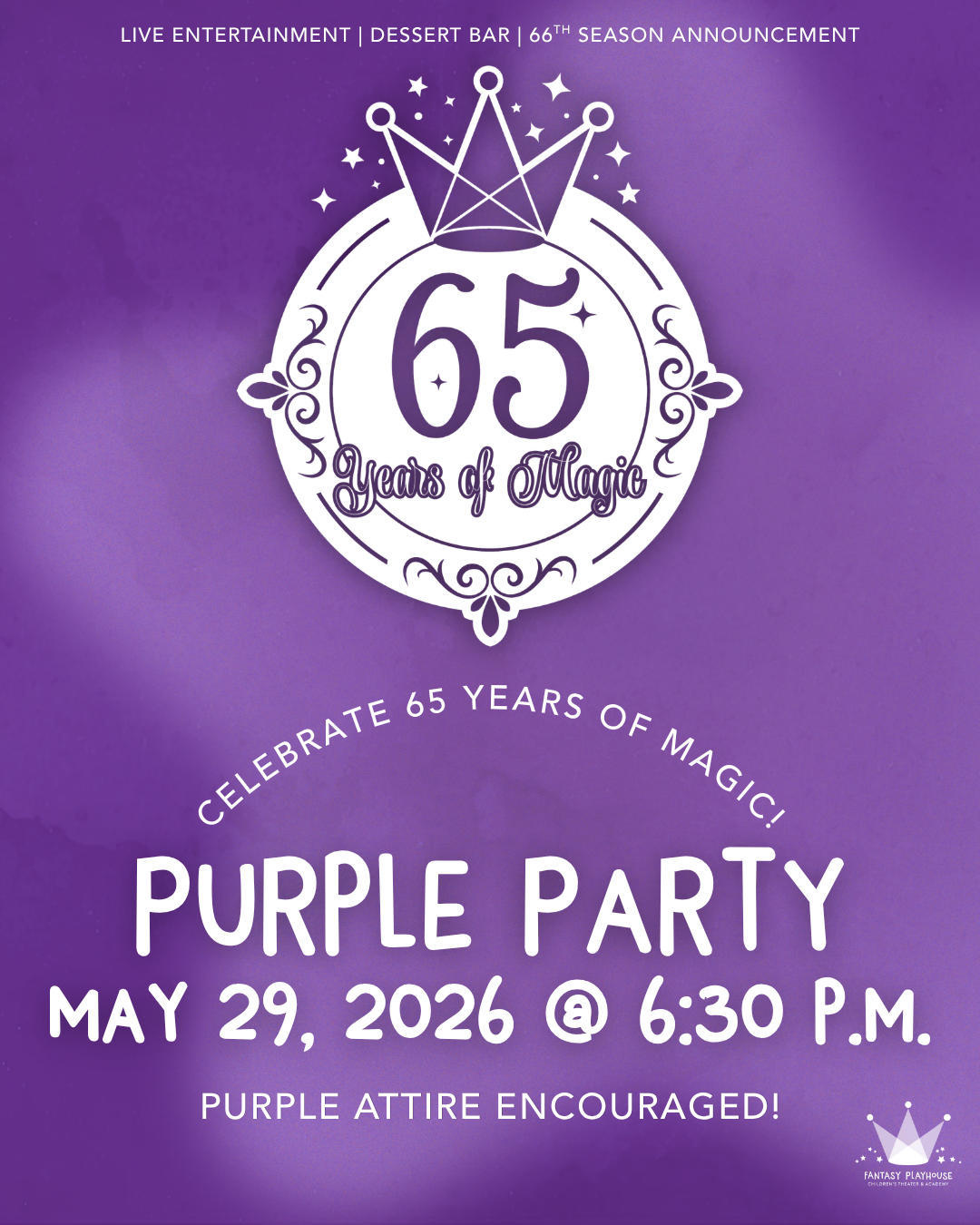 Purple Party 2026 - Celebrate 65 Years!