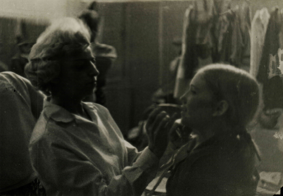Behind the Scenes: Helen Herriott Helps Fantasy Kid with Makeup (1970s)