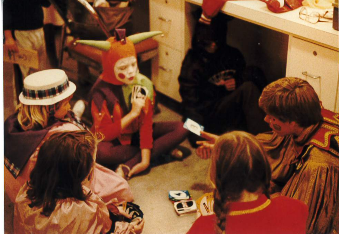Behind the Scenes: Fantasy Kids Playing Cards Backstage (1980s)