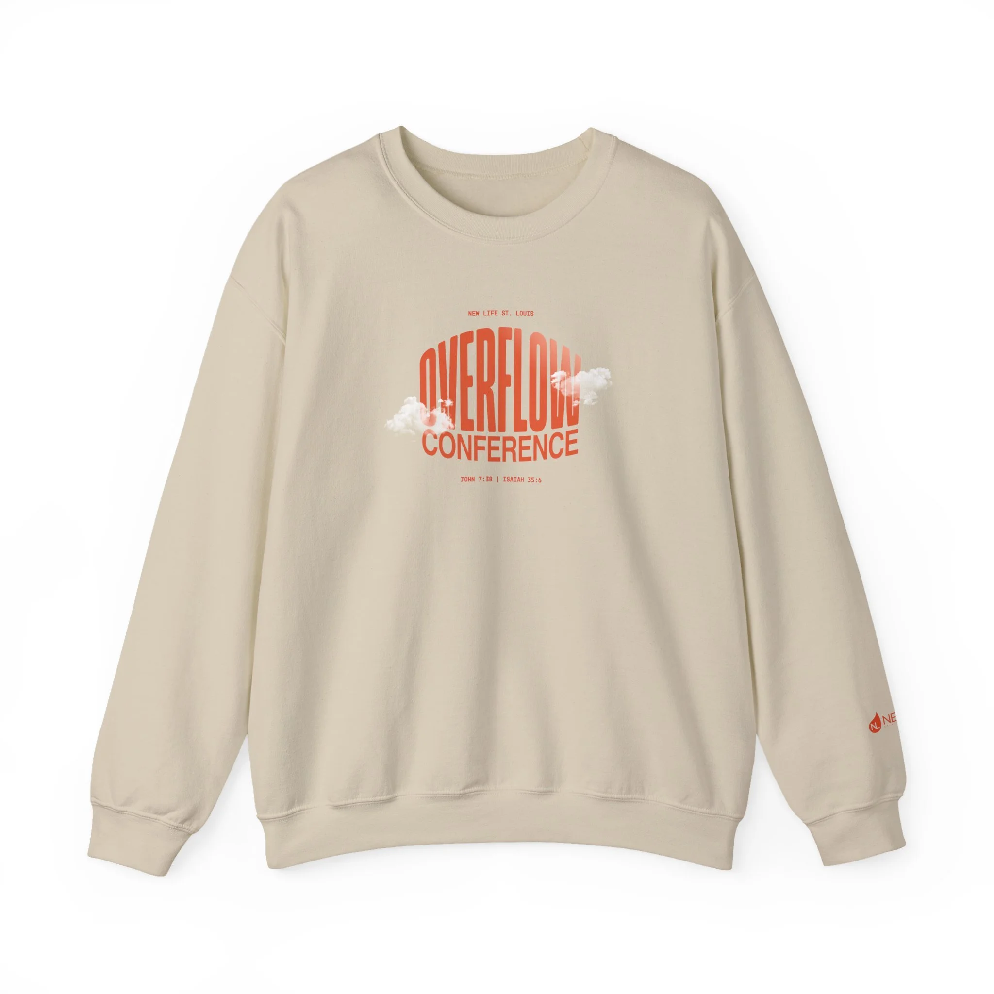 Streams in the desert + Overflow clouds crewneck