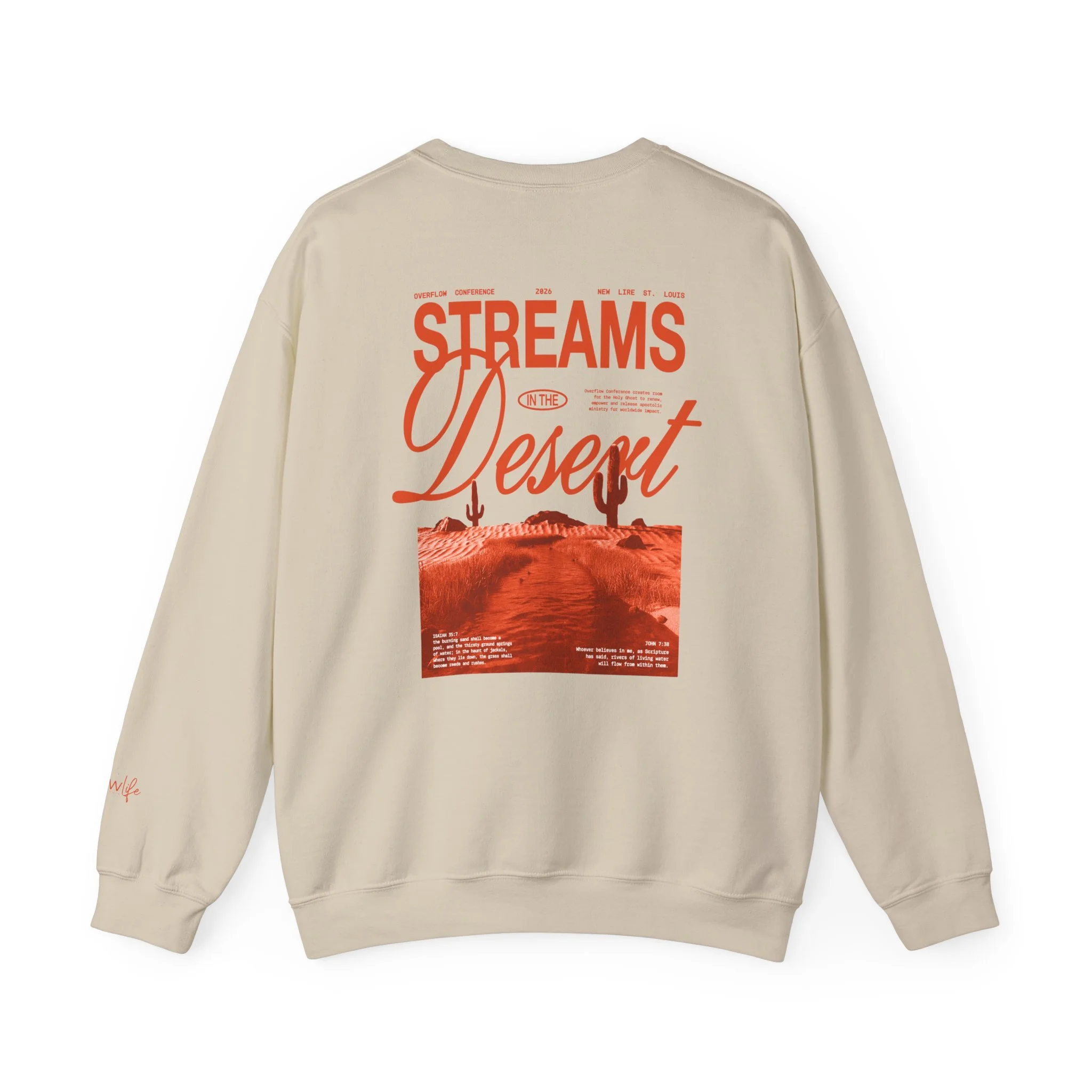 Streams in the desert crewneck
