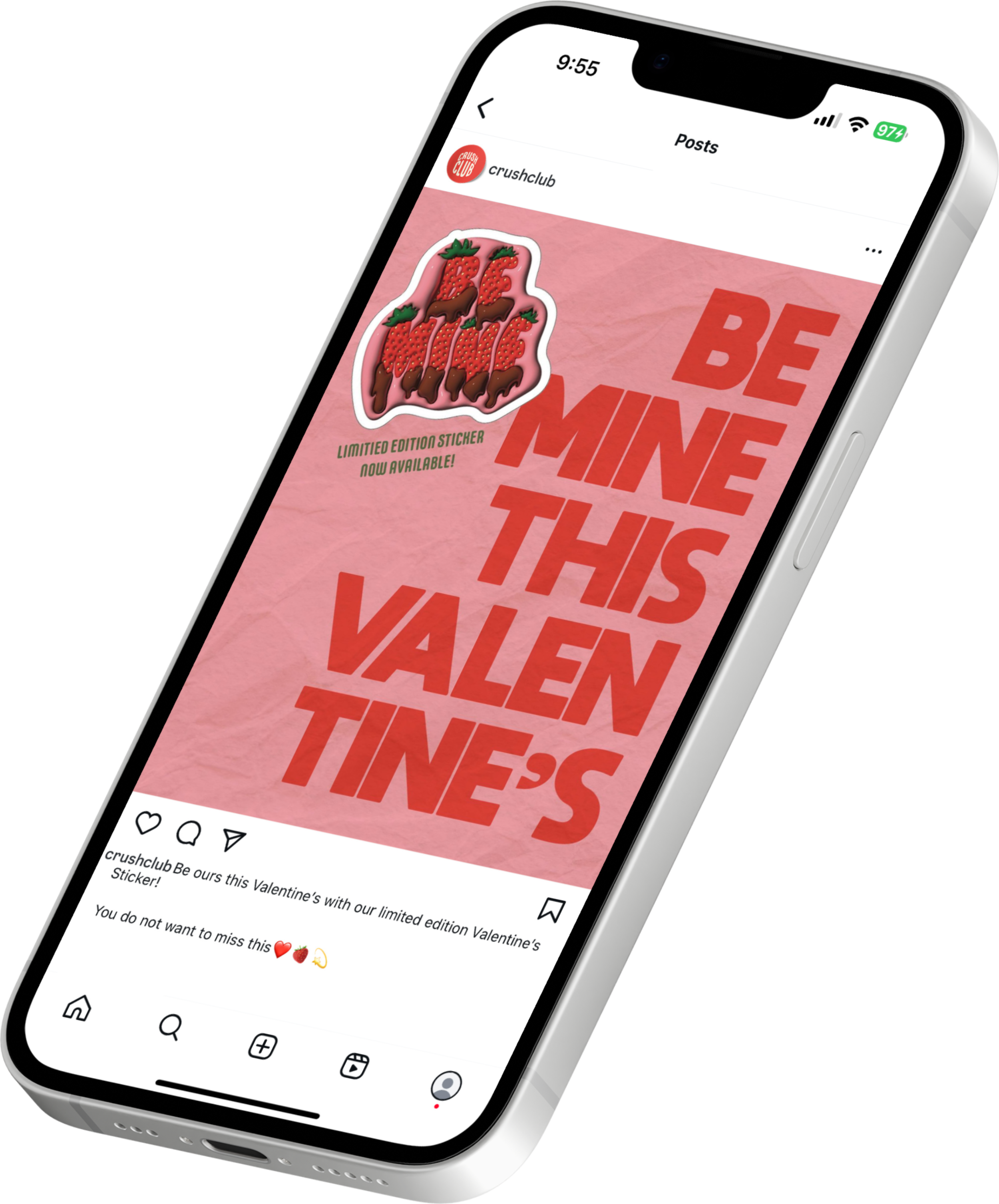 Crush Club Valentine's Social Media Post