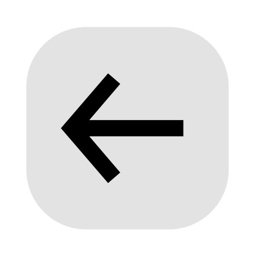 Left arrow icon on a gray background.