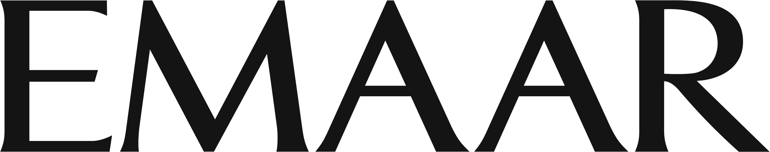 The word 'EMAAR' in large, outlined black letters on a transparent background.