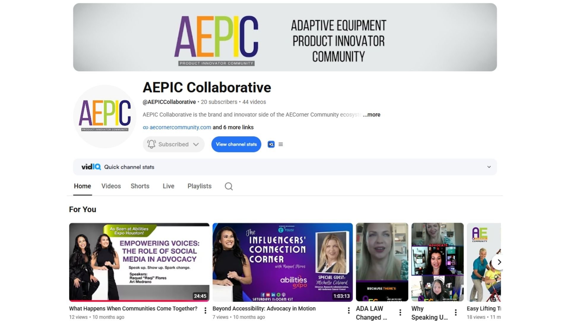 AEPIC Collaborative YouTube Channel