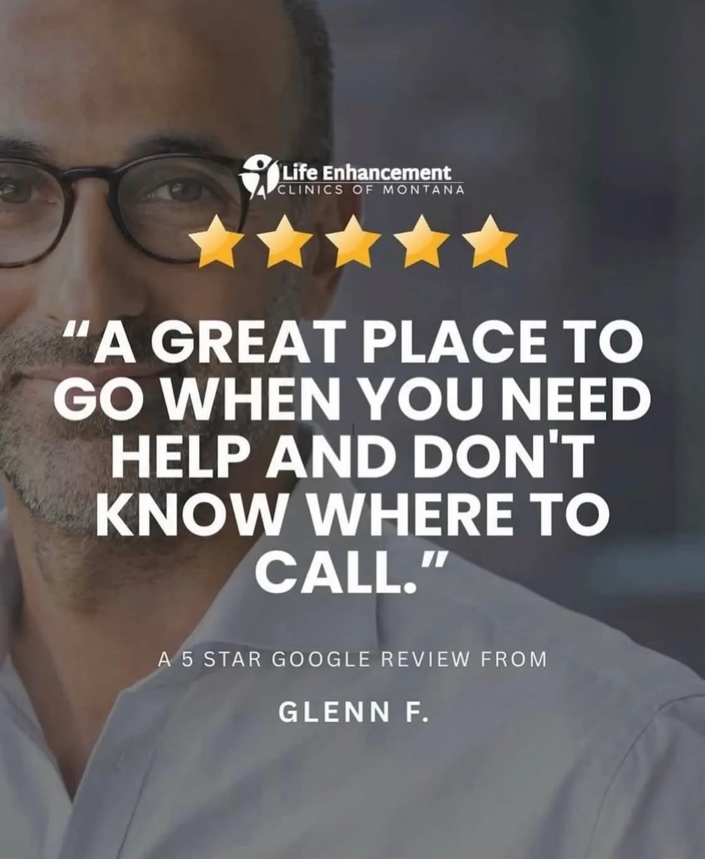 &ldquo;When you need help and don&rsquo;t know where to call&hellip;&rdquo; 

Glenn found relief and compassionate care here at Life Enhancement Clinics. Our team is dedicated to listening, guiding, and delivering exceptional care every step of the w