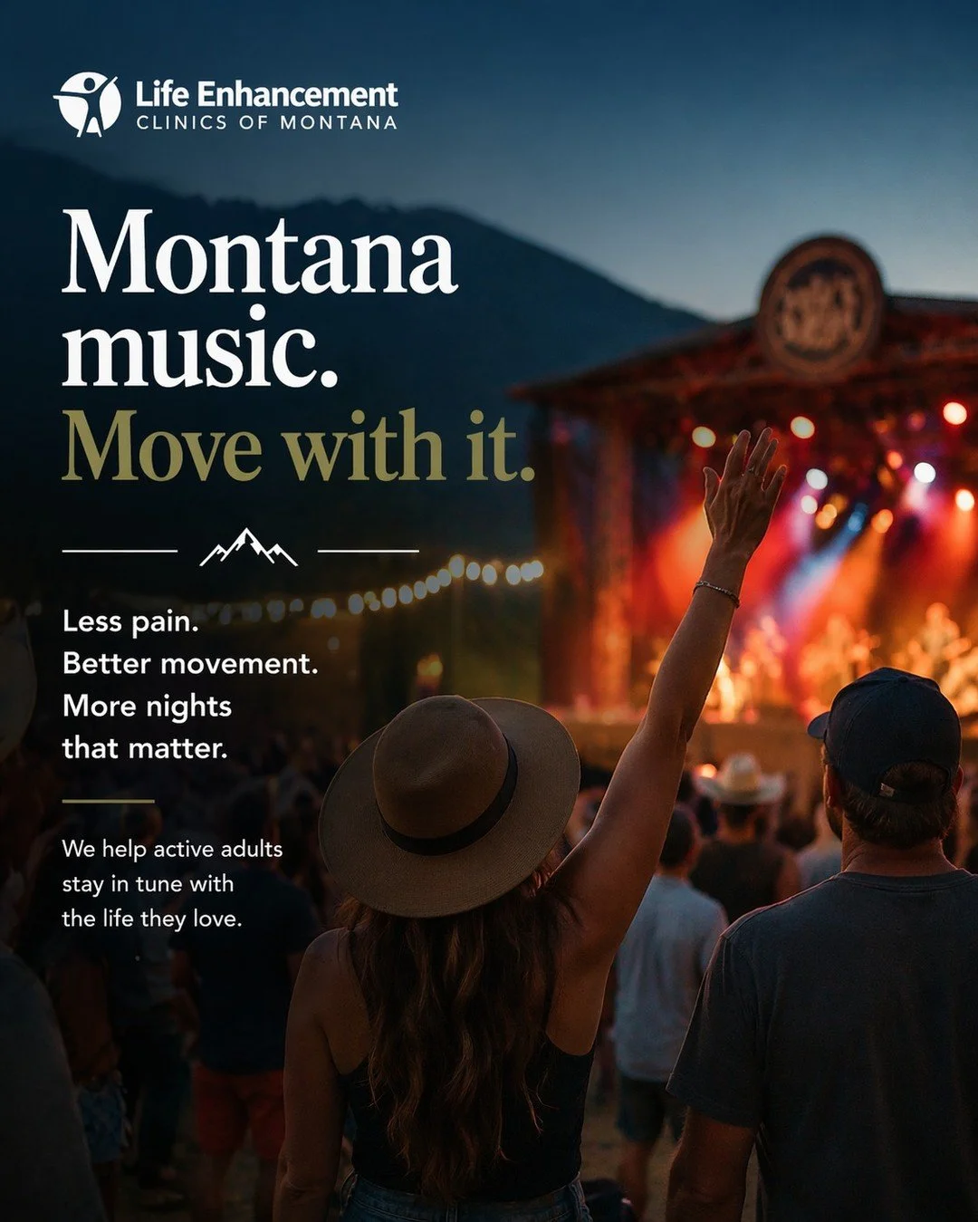 There&rsquo;s nothing like live music in Montana&mdash;the open air, the summer nights, the local venues, the concerts, and the memories made with people you love. Knee pain, back pain, stiff joints, or low energy should not be what keeps you from en