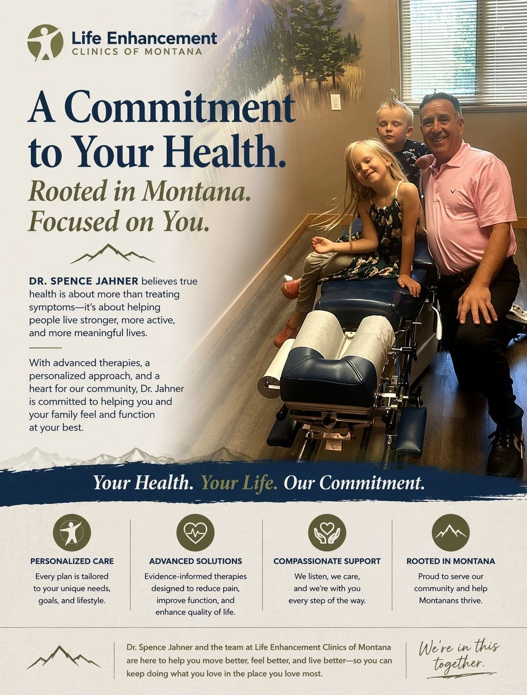Dr. Spence Jahner believes health is not just about treating symptoms&mdash;it is about caring for people at every stage of life. From children and growing families to active adults and grandparents, his commitment has always been to help patients fu