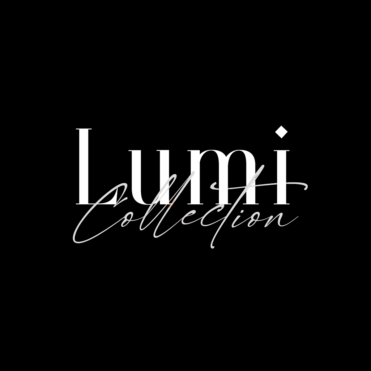 Black background with the text 'Lumi Collection' in white and gray ornate script.