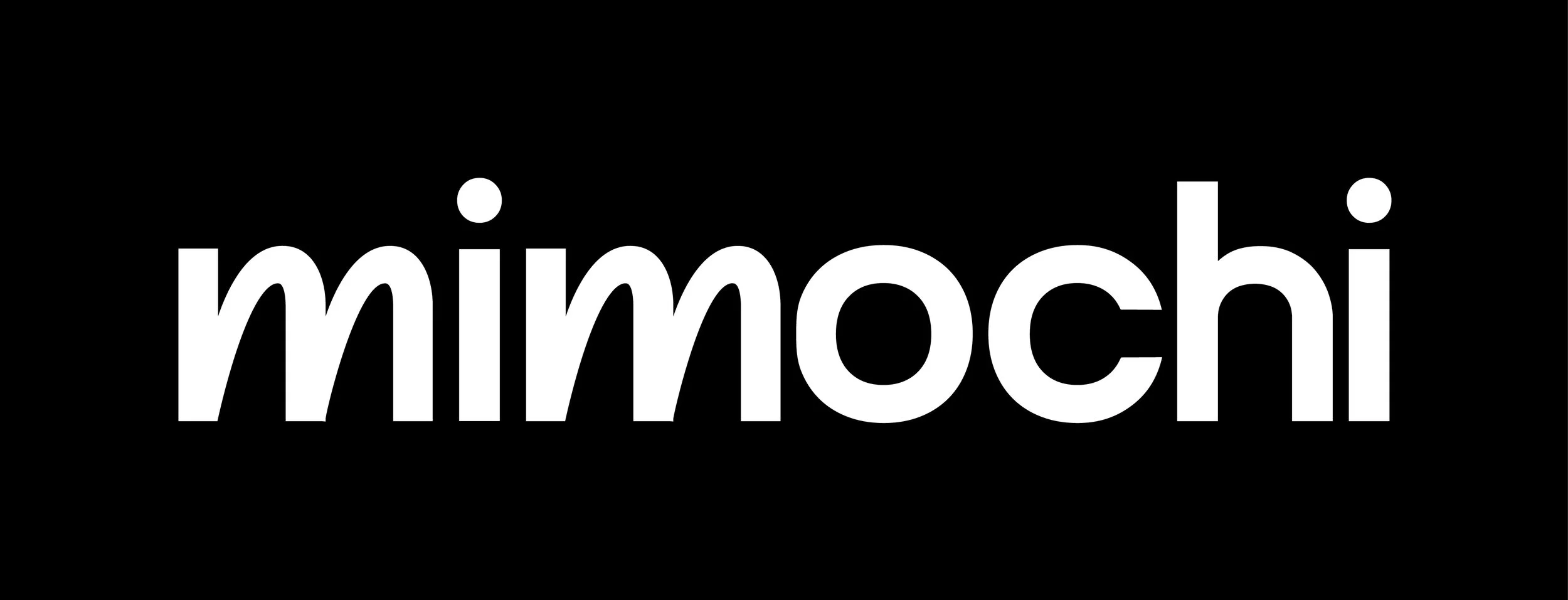 Black background with the white bold text 'minochi' in the center.