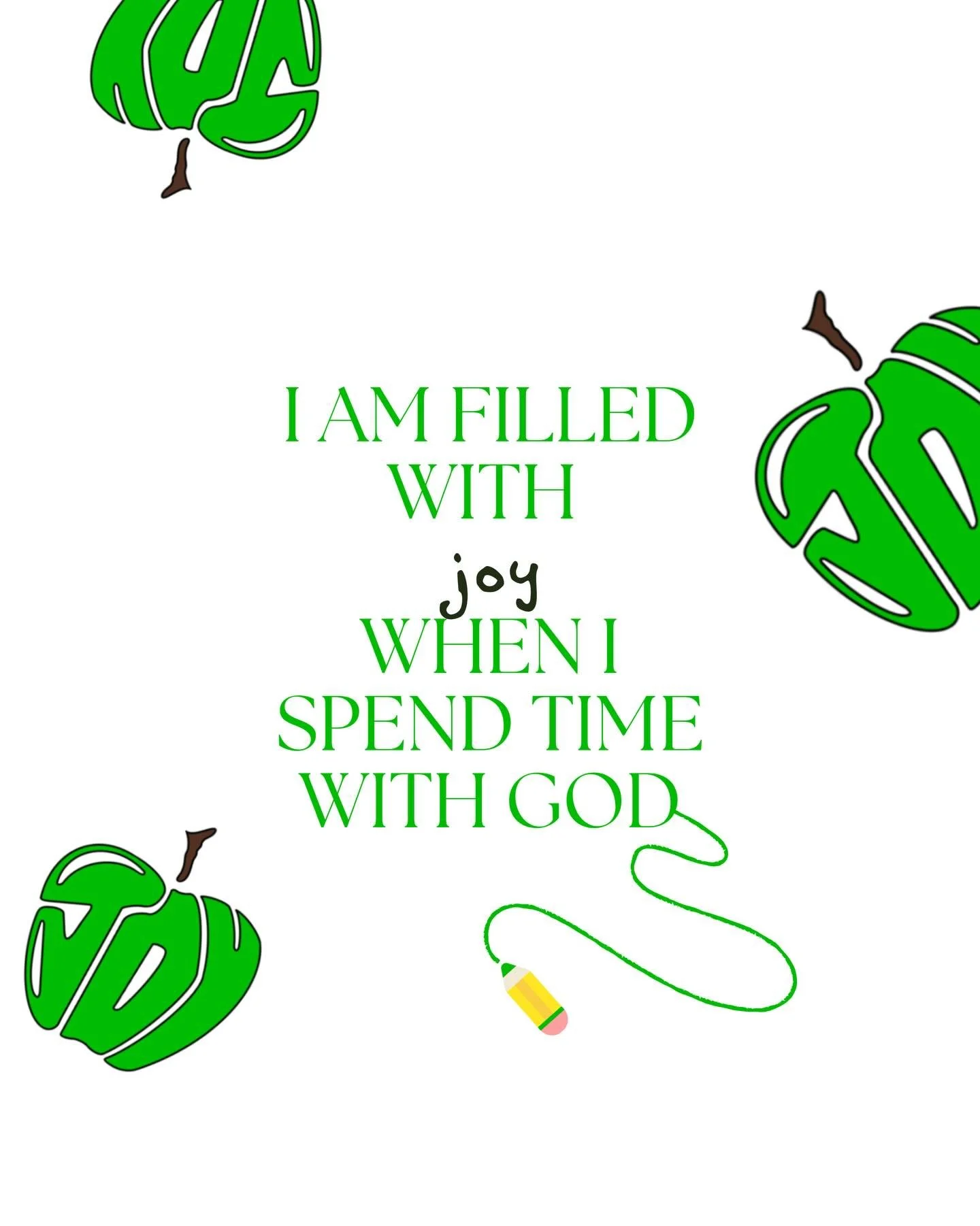 The more time I spend with God, the more my heart overflows with joy 🍏🤍 not because life is perfect, but because He is.