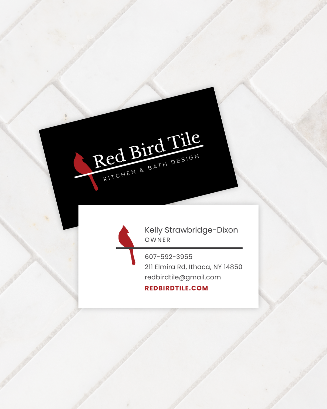 Business cards Nana designed for Red Bird Tile.