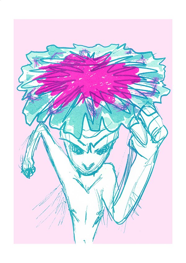 'YOU BETTER RUN' (Technique: Risograph)