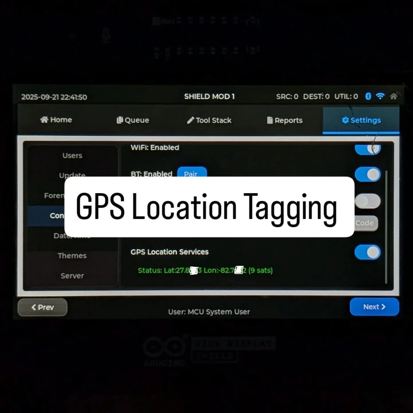 Automatically tag the GPS location of a bluetooth scan or other collection activity. 

#dfir #shadowandshield #digitalforensics #cybersecurity #discoverymod1