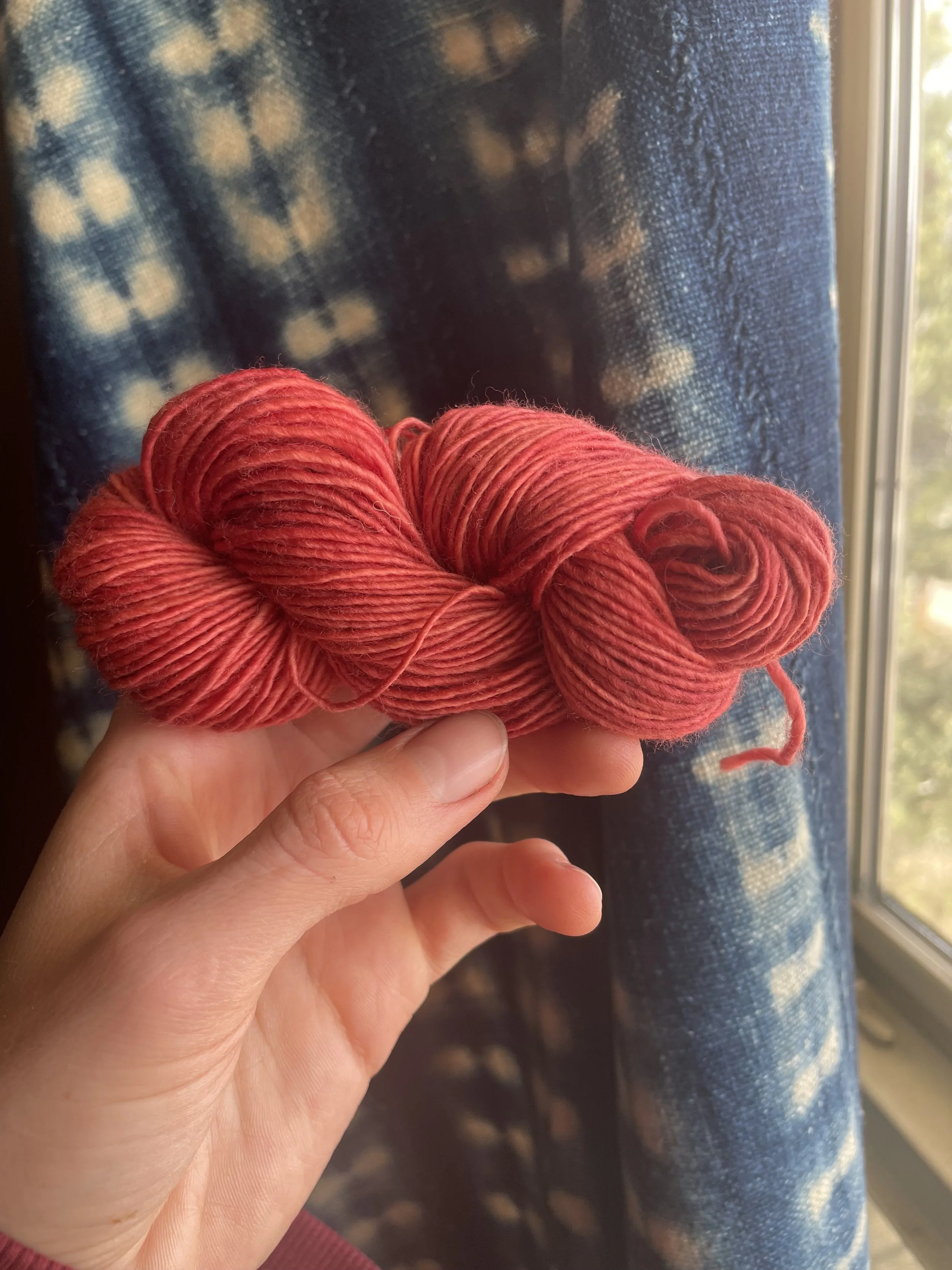 Naturally Dyed Merino Wool Yarn Madder