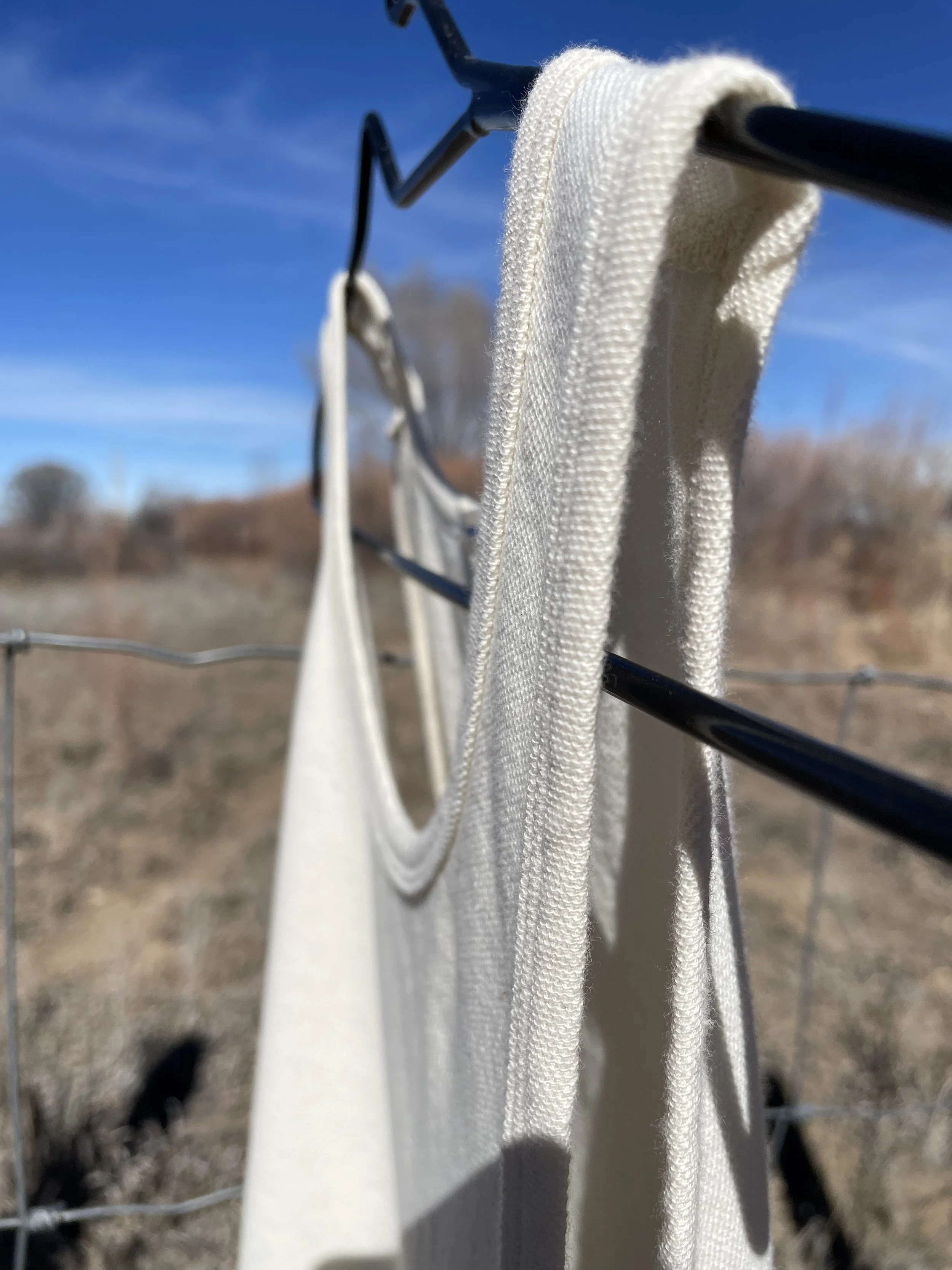 Organic Undyed Cotton Undershirt Tank Top