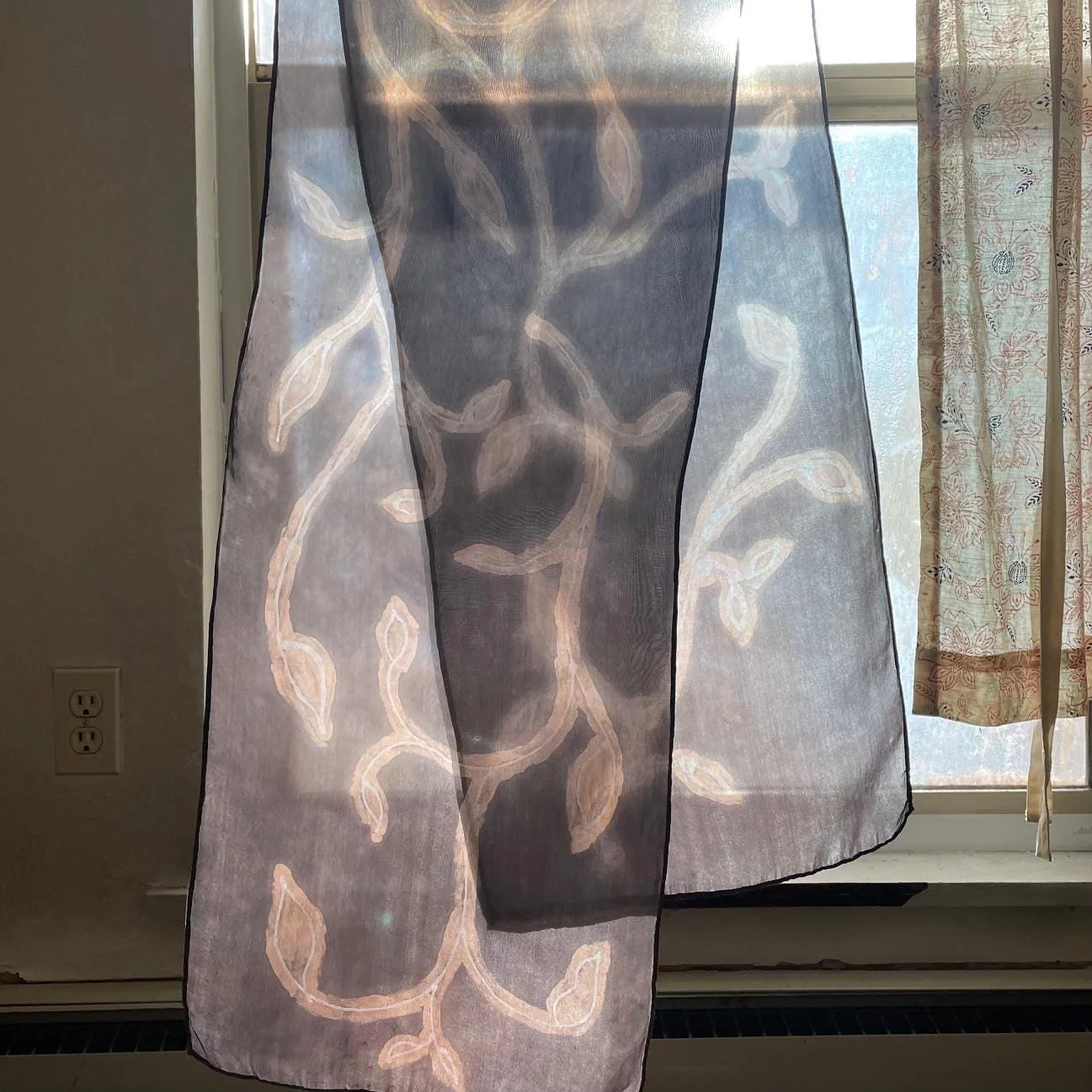 100% Silk Scarf ~ Dyed w/ Acacia