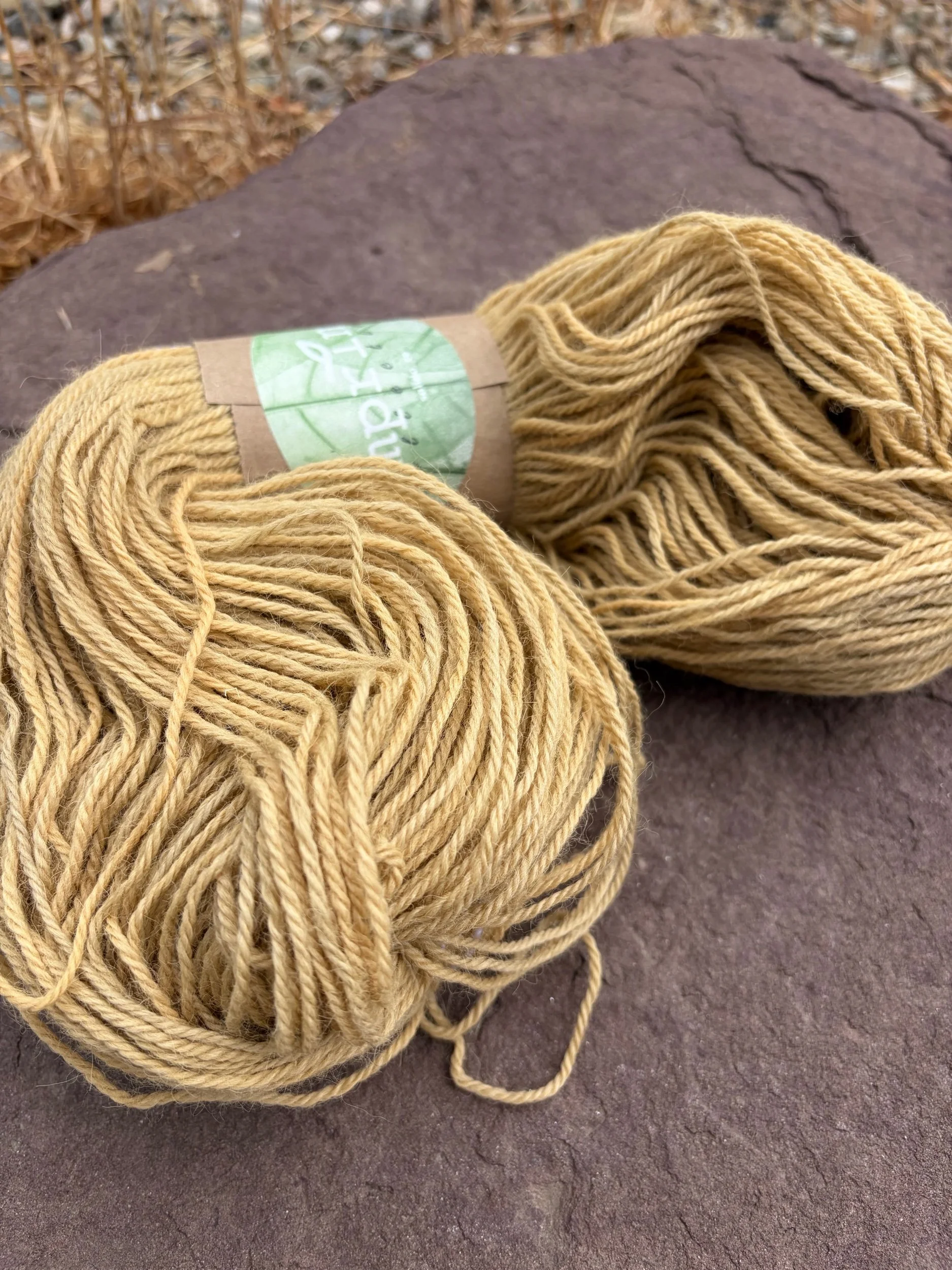 Earthy Green Yarn | 100% Alpaca | Naturally Dyed with Henna