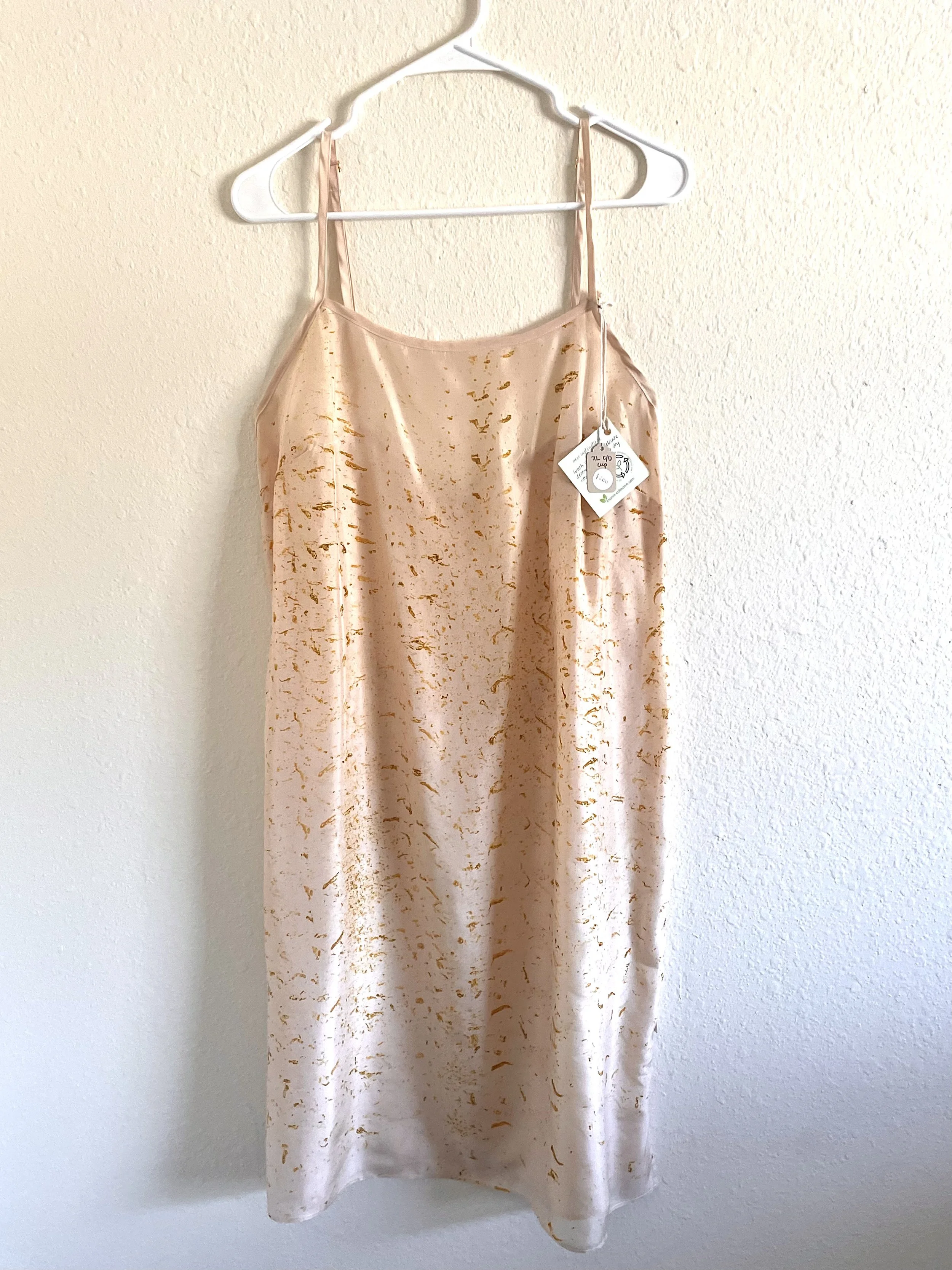 Marigold Leopard Short Dress | 100% Silk | Naturally Dyed | XLarge C/D | no. 02/05