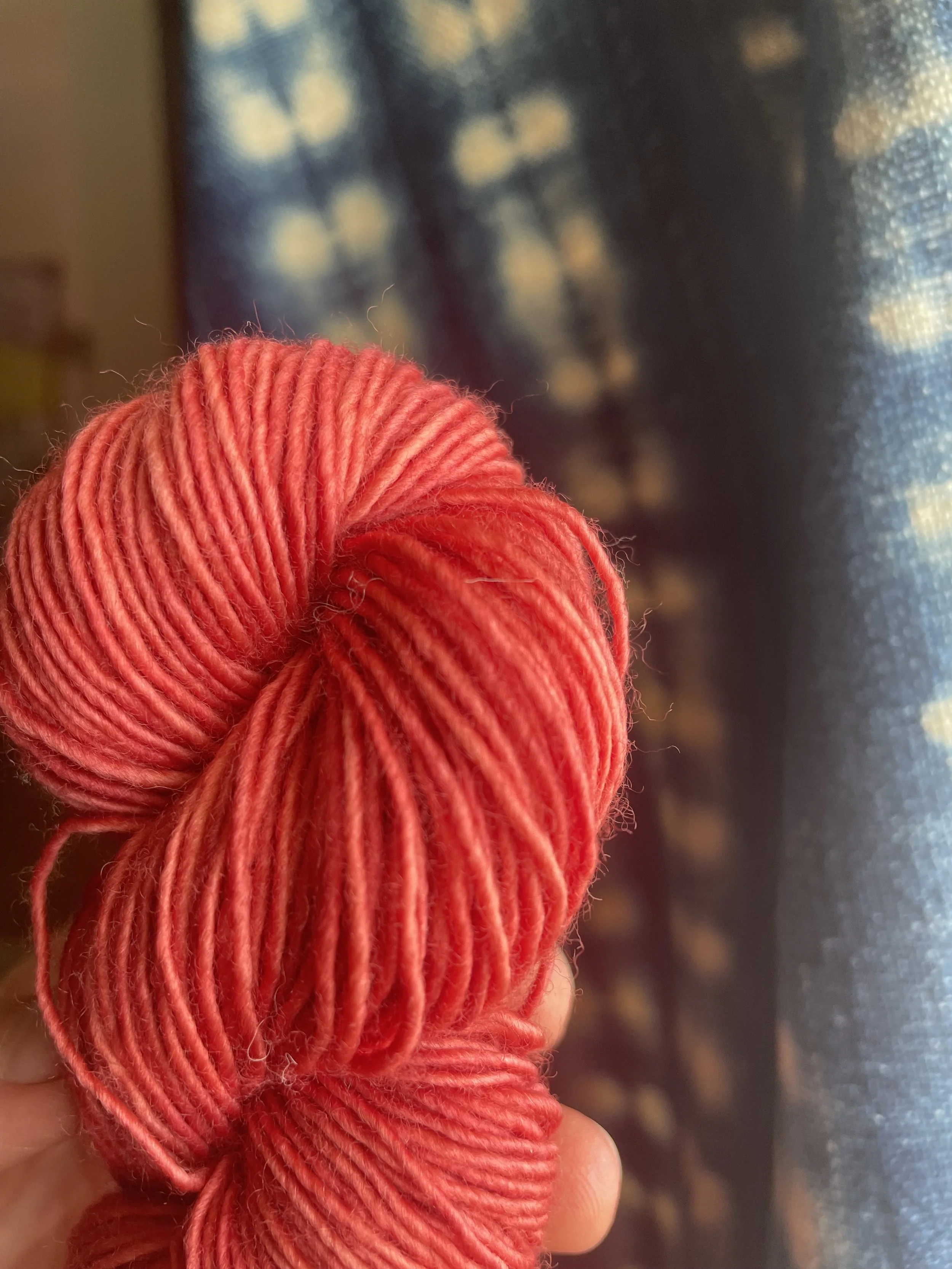 Naturally Dyed Merino Wool Yarn Madder