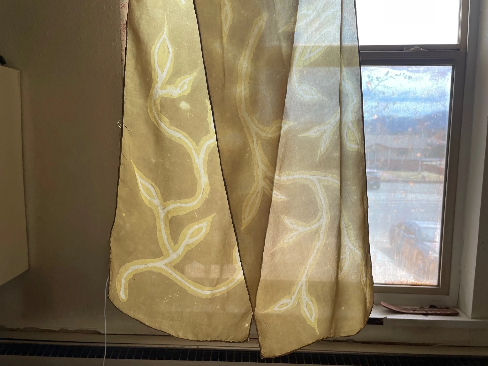 100% Silk ~ Dyed w/ Acacia&Henna