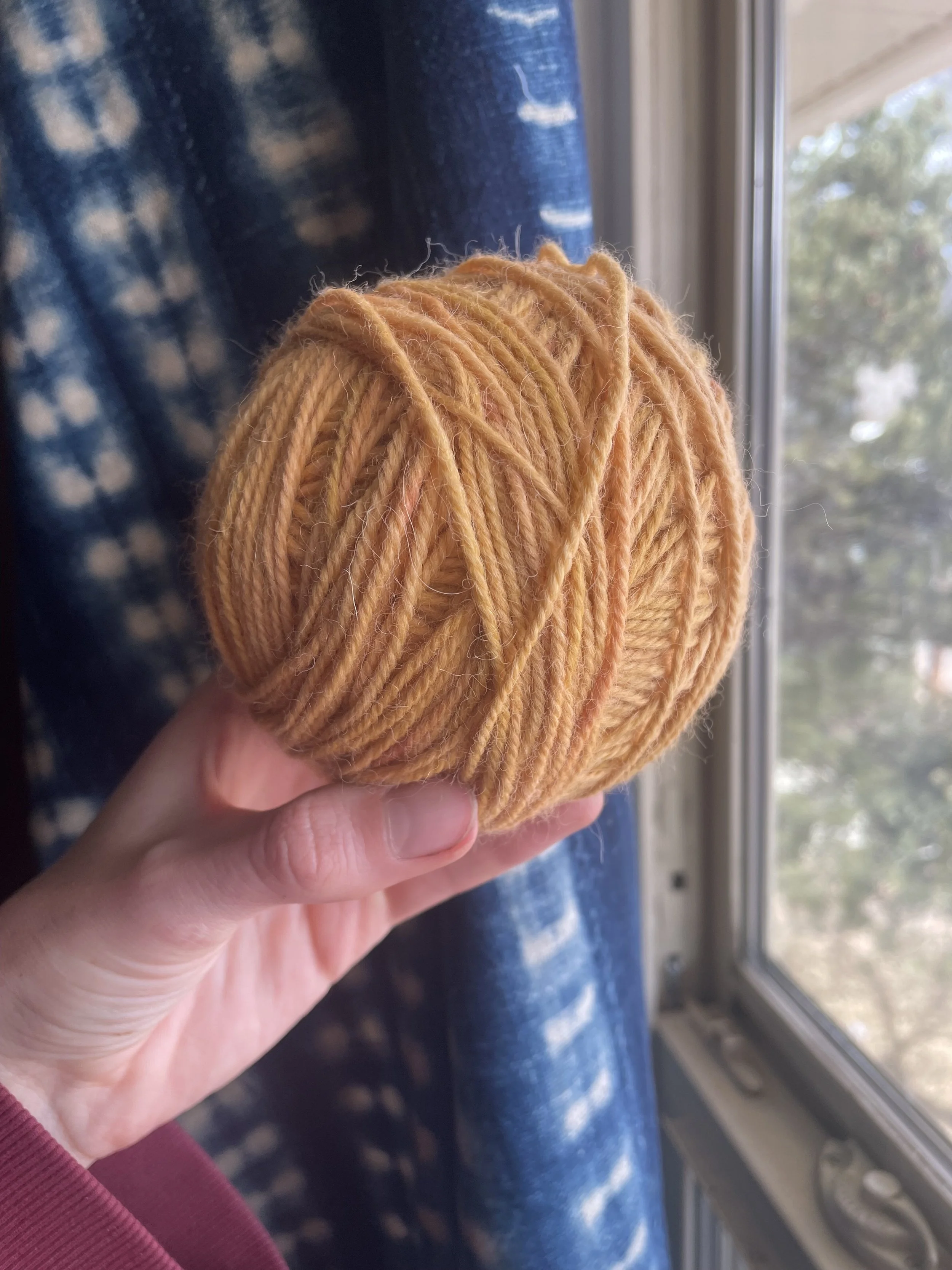 Golden Yarn | 100% Alpaca | Naturally Dyed with Marigold