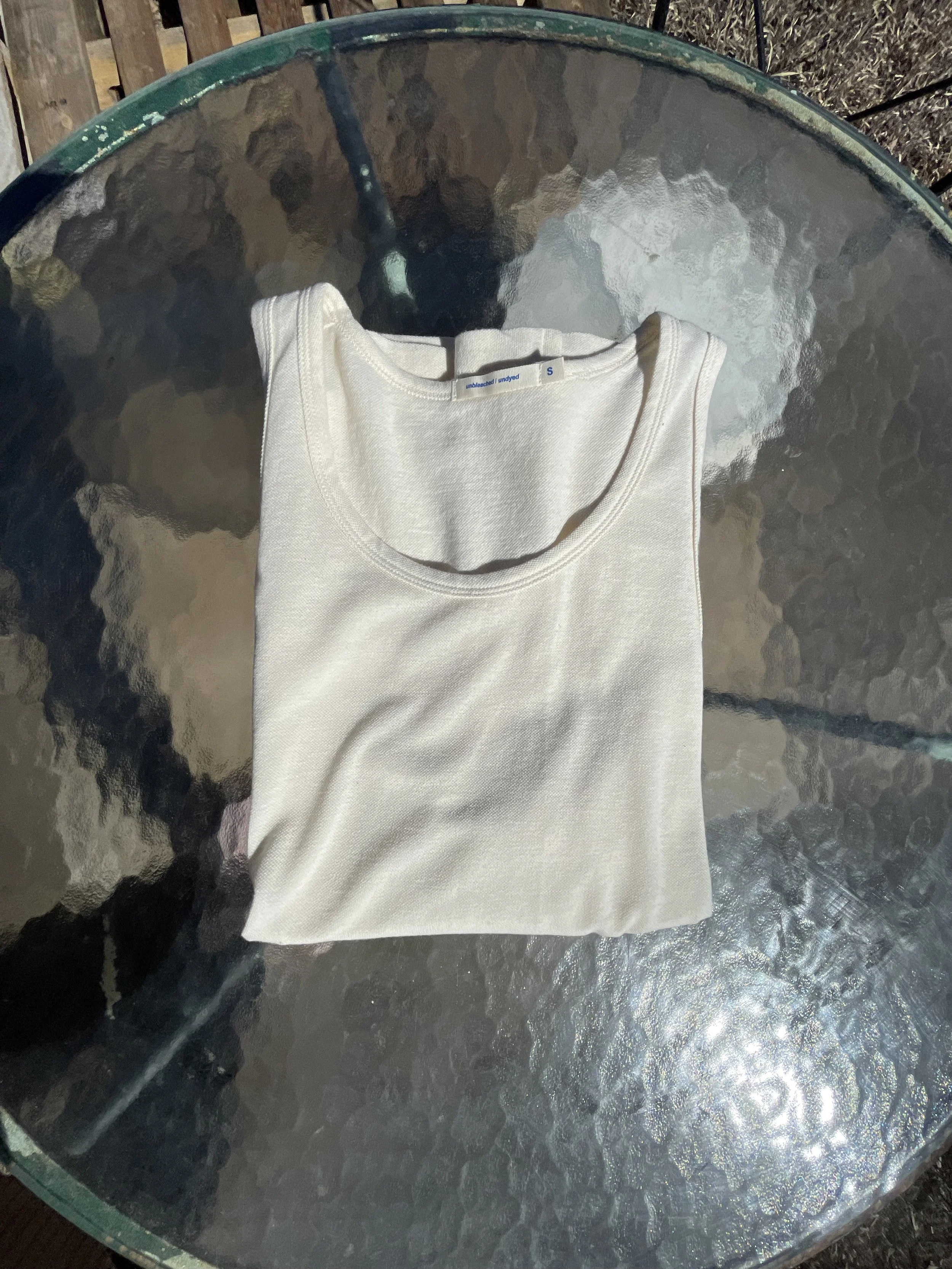 Organic Undyed Cotton Undershirt Tank Top