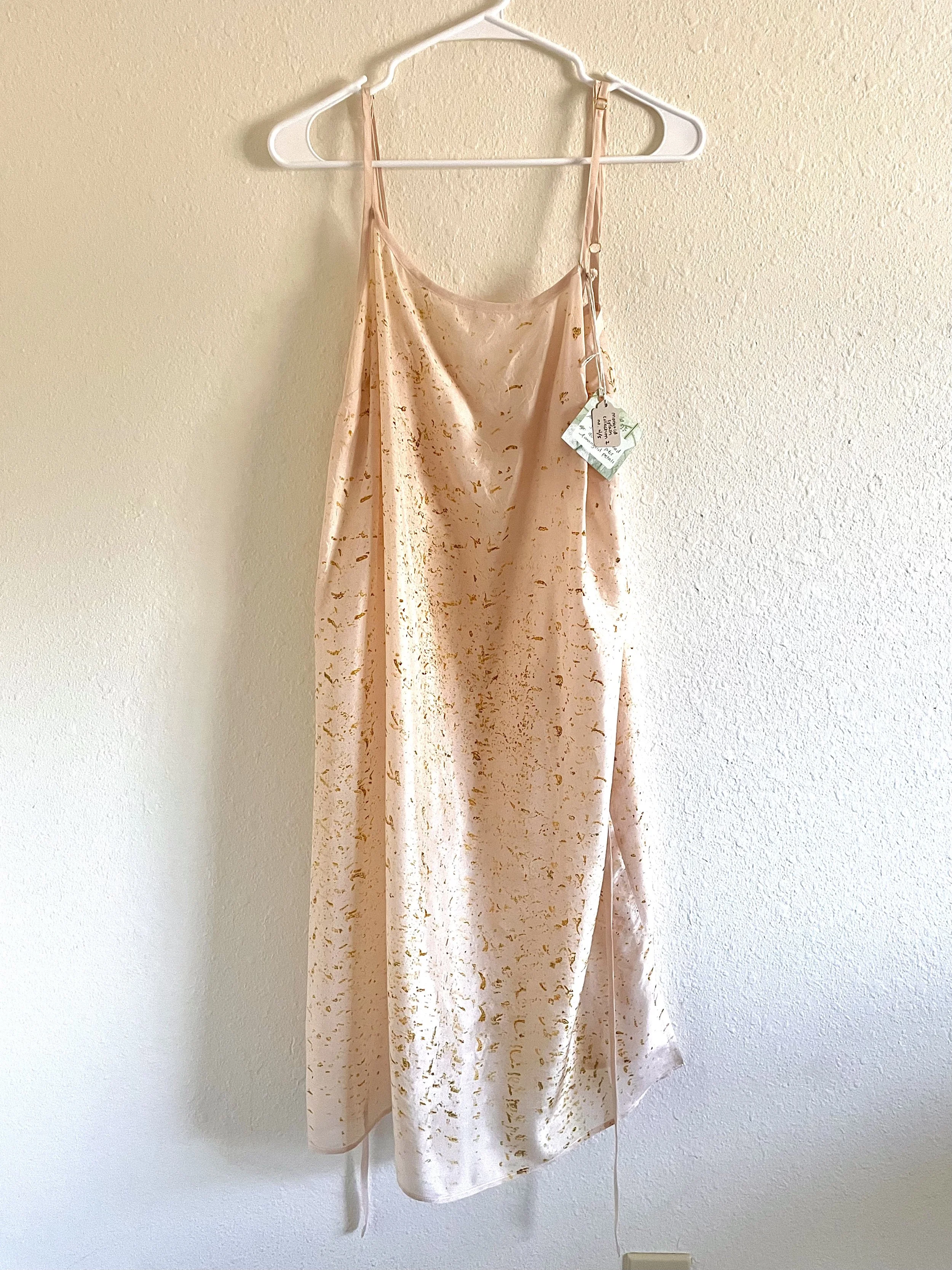 Marigold Leopard Short Dress | 100% Silk | Naturally Dyed | Large C/D | no. 04/05