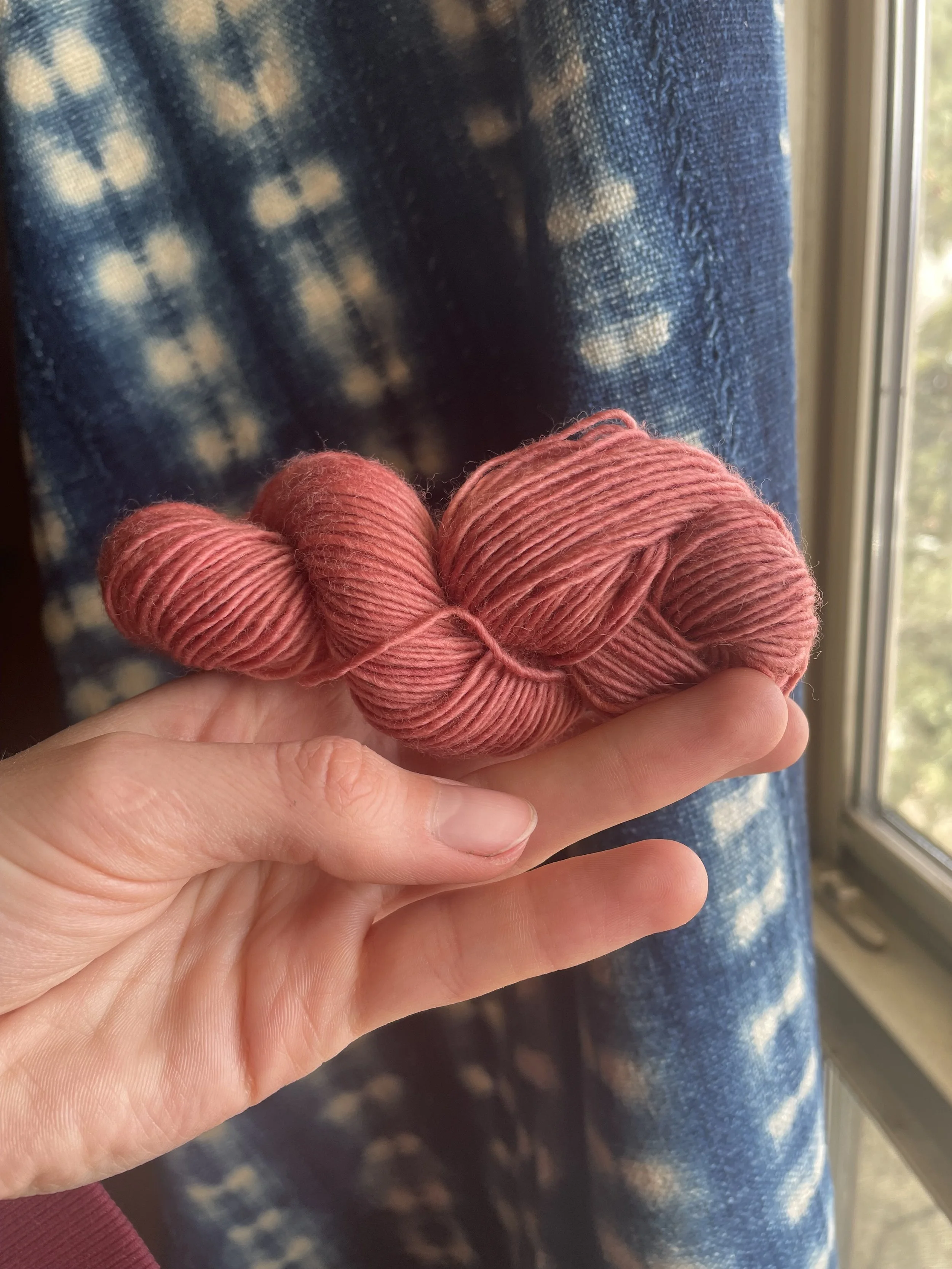 Naturally Dyed Merino Wool Yarn Madder